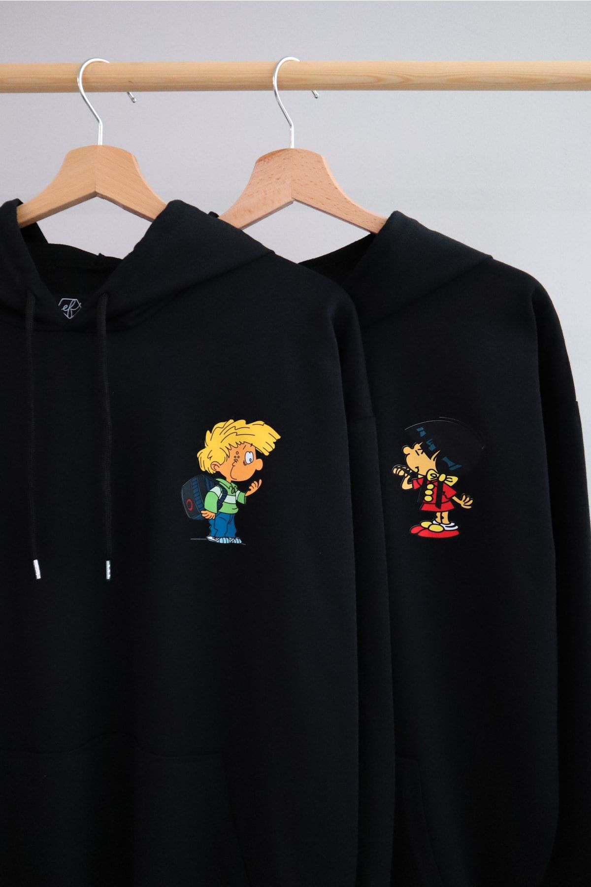 Ef Butik Kapüşonlu Cedric & Chen Çift Sevgili Sweatshirt