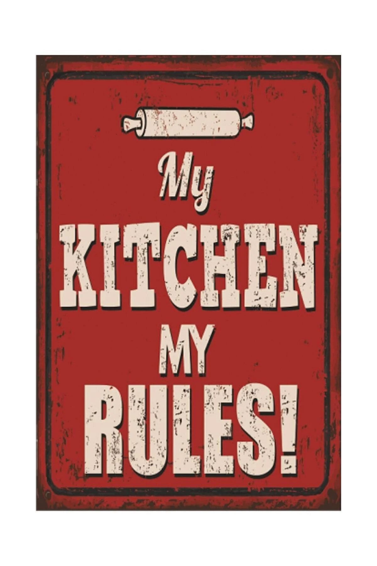 FİYONK HEDİYELİK My Kıtchen.. Benim Mutfağım,benim Kurallarım Temalı Fiyonk Ahşap Poster 20x30cm