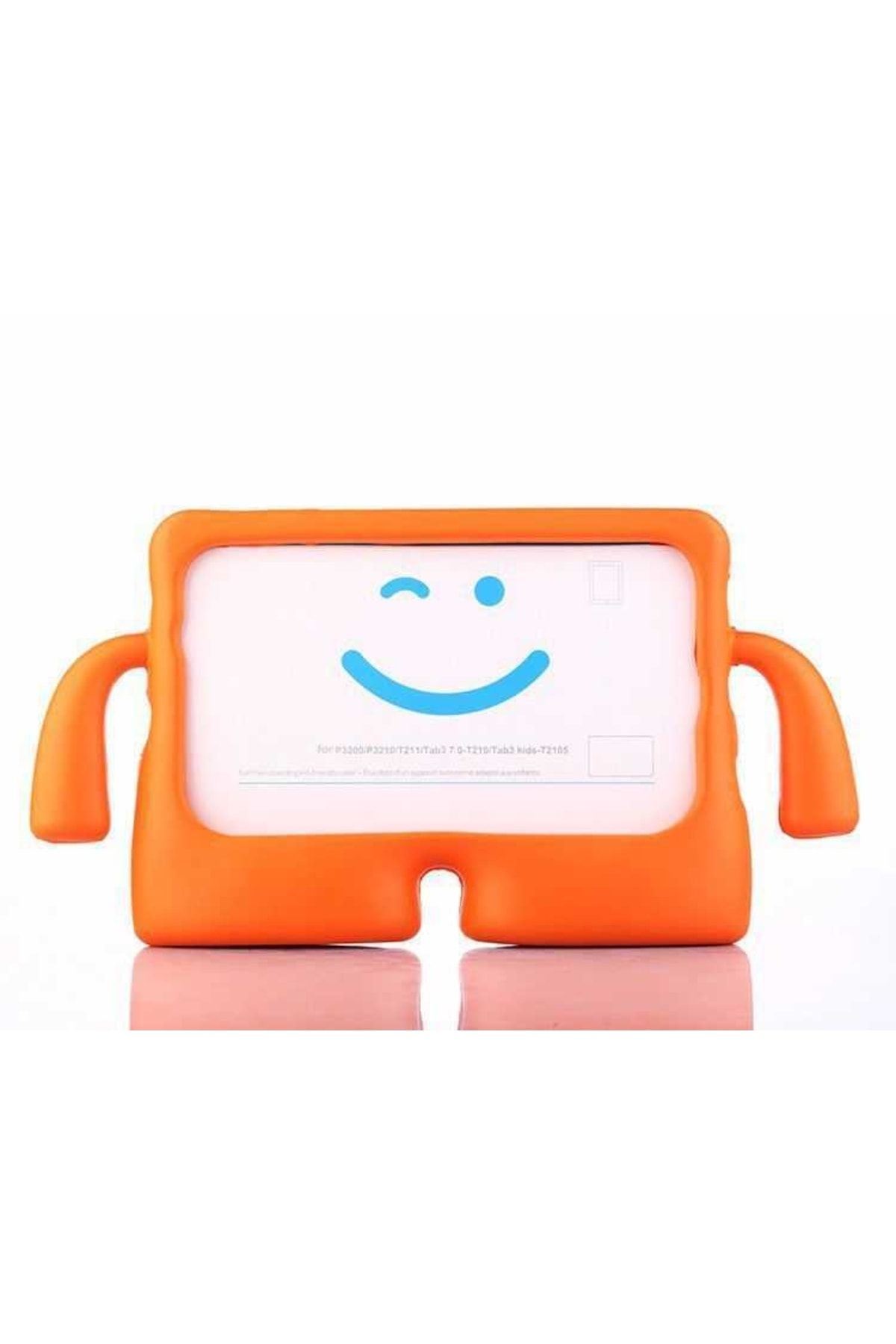 Hometech Alfa 8sm Tablet Kılıfı Ibuy Çocuklara Özel Pofuduk Emoji Silikon Standlı Kılıf