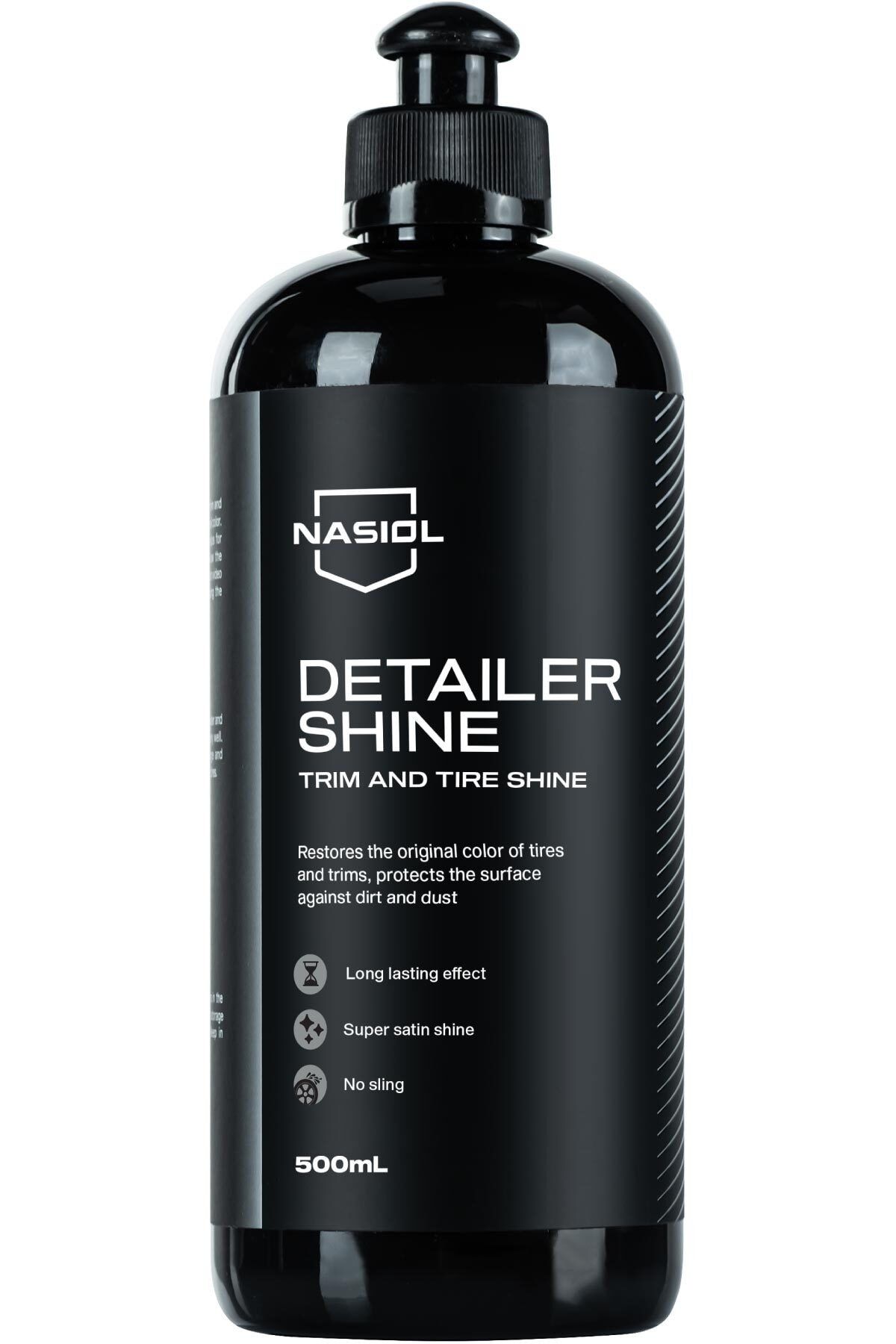 Nasiol DetailerShine Araç Trim ve Lastik Parlatıcı-500 ml Araç Lastik, Trim, Tampon Bakımı