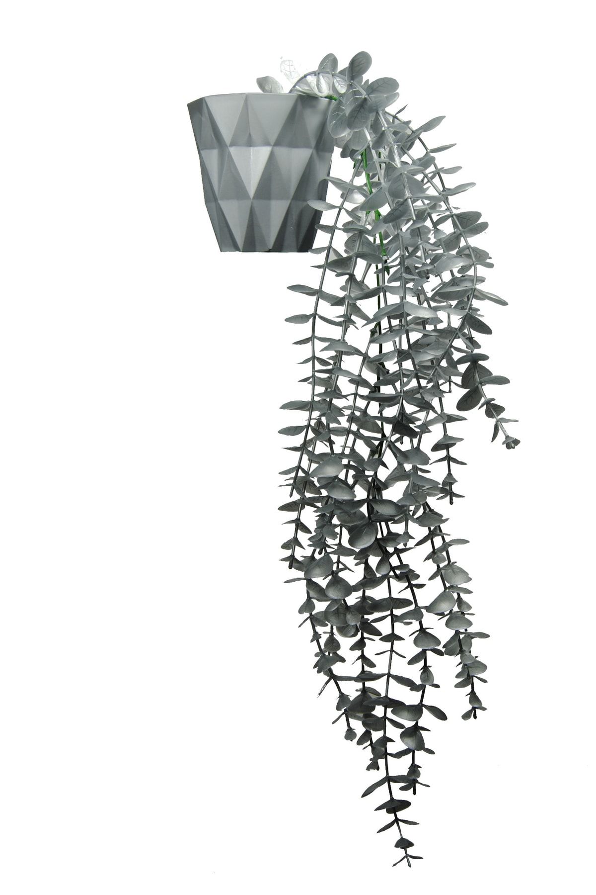 Lilac Home Gümüş Okaliptus 45 Cm New Collection Gümüş Elmas Saksıda Yapay Sarkan Bitki