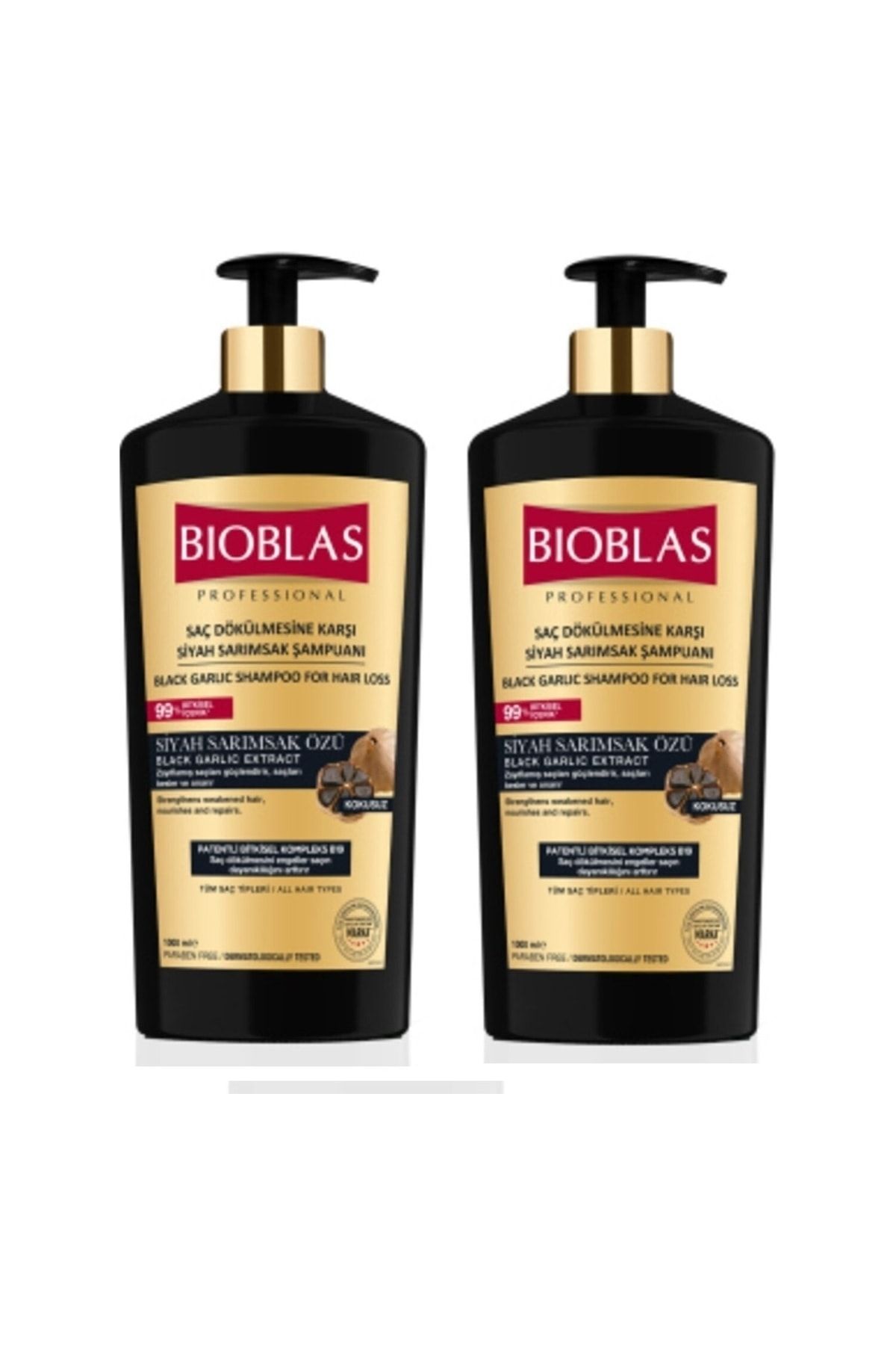 Bioblas Professional Şampuan 1000 Ml Siyah Sarımsak X 2 Adet