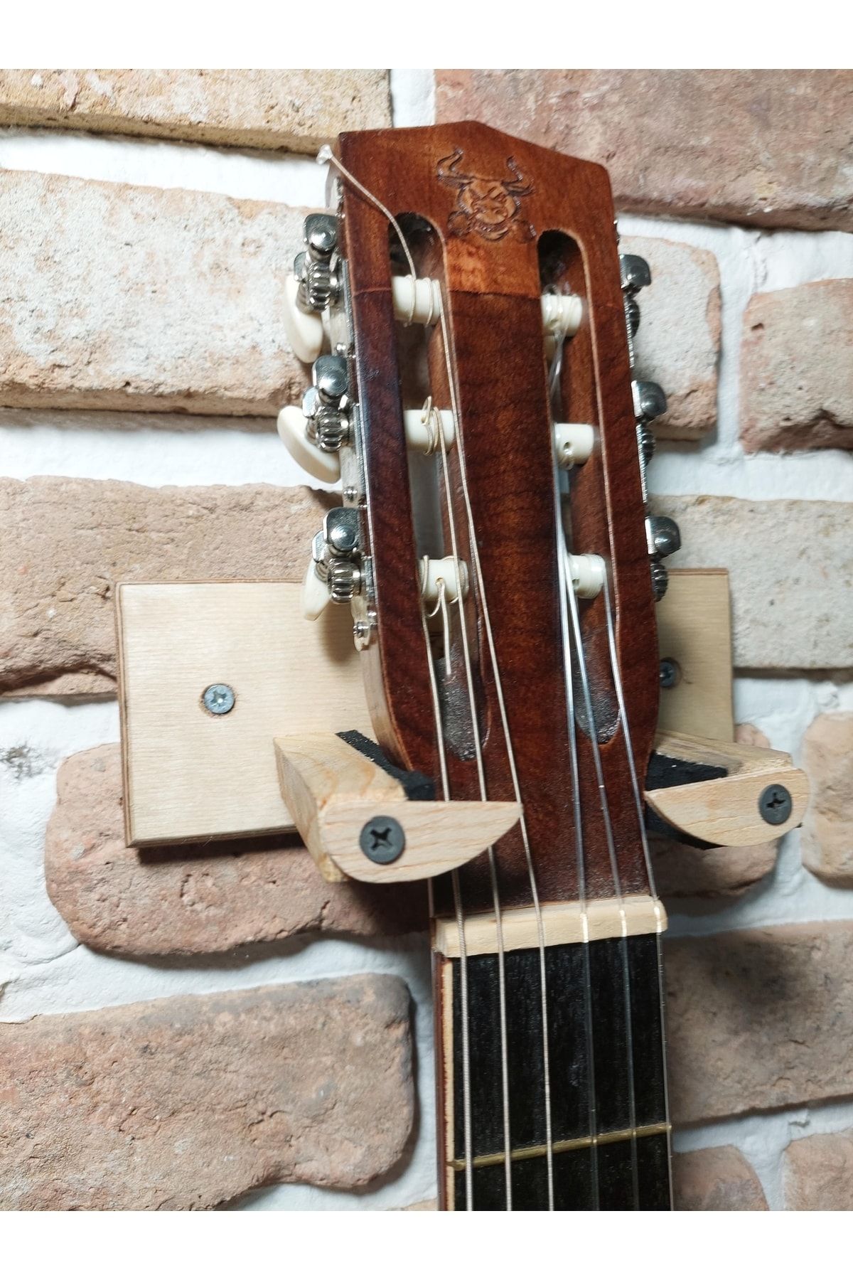 Donizetti Dekoratif Gitar Standı Ahsap Duvar Tipi Askı Aparatı Natural Pena Hediye