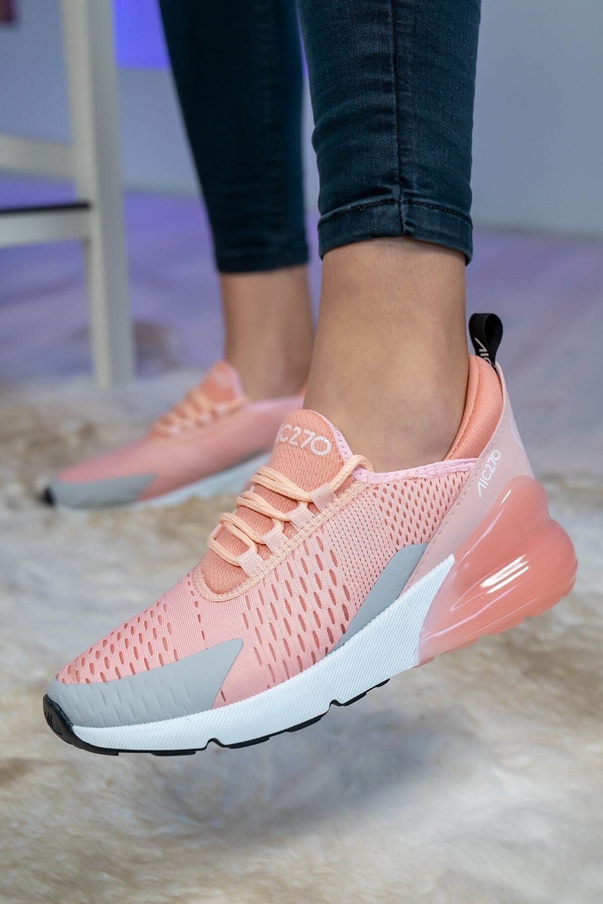 Bartrobel Kadın Pudra Air File Günlük Yürüyüş Koşu Sneaker Spor Ayakkabı Yüksek Kalite