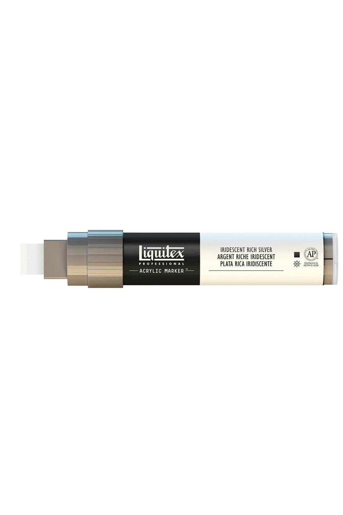 Liquitex Professional Akrilik Markör Kesik Uç 15mm Iridescent Rich Silver 239