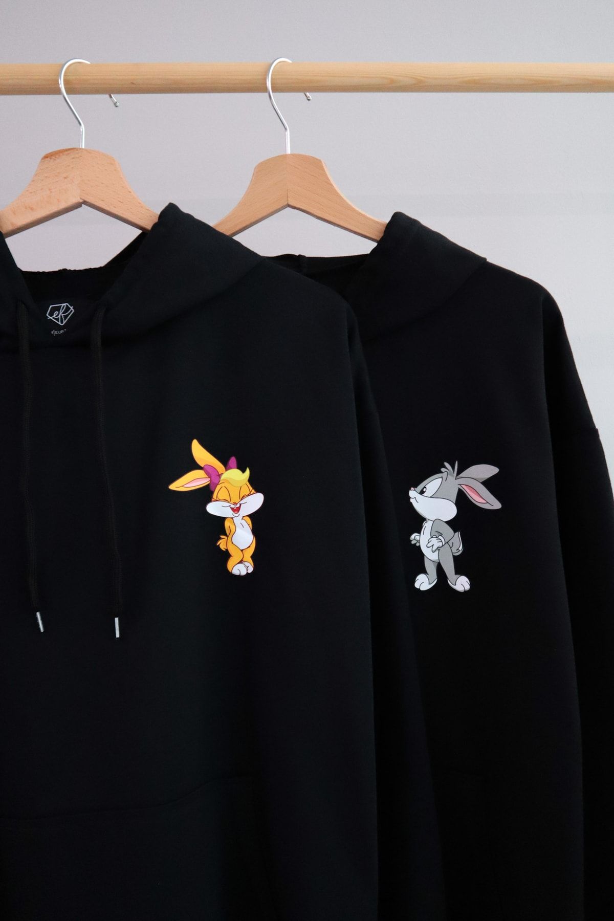 Ef Butik Kapüşonlu Lola & Bugsbunny Çift Sevgili Sweatshirt