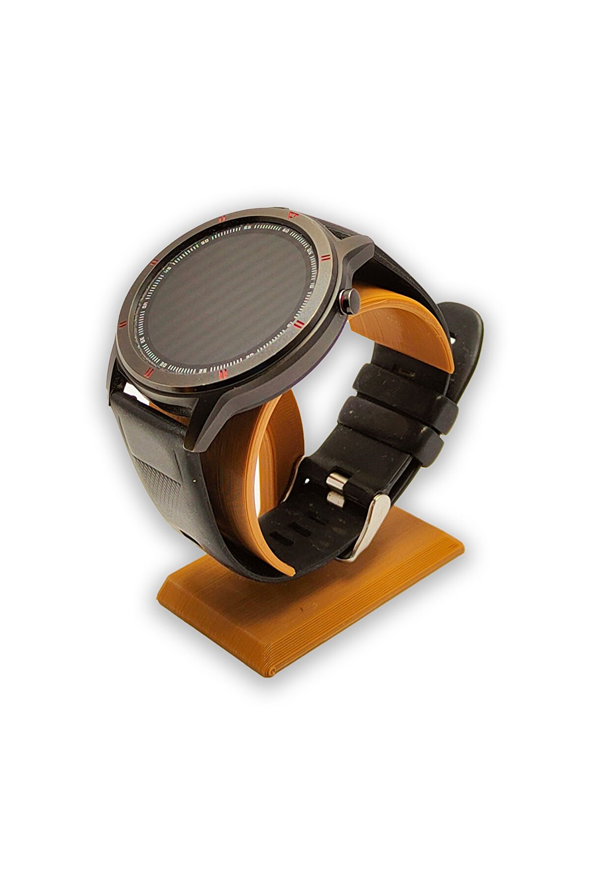 BİRRDESİGN Kahverengi Kişisel Saat Standı Özel Takı Aksesuar Bileklik Metal Saat Dijital Saat Akıllı Saat