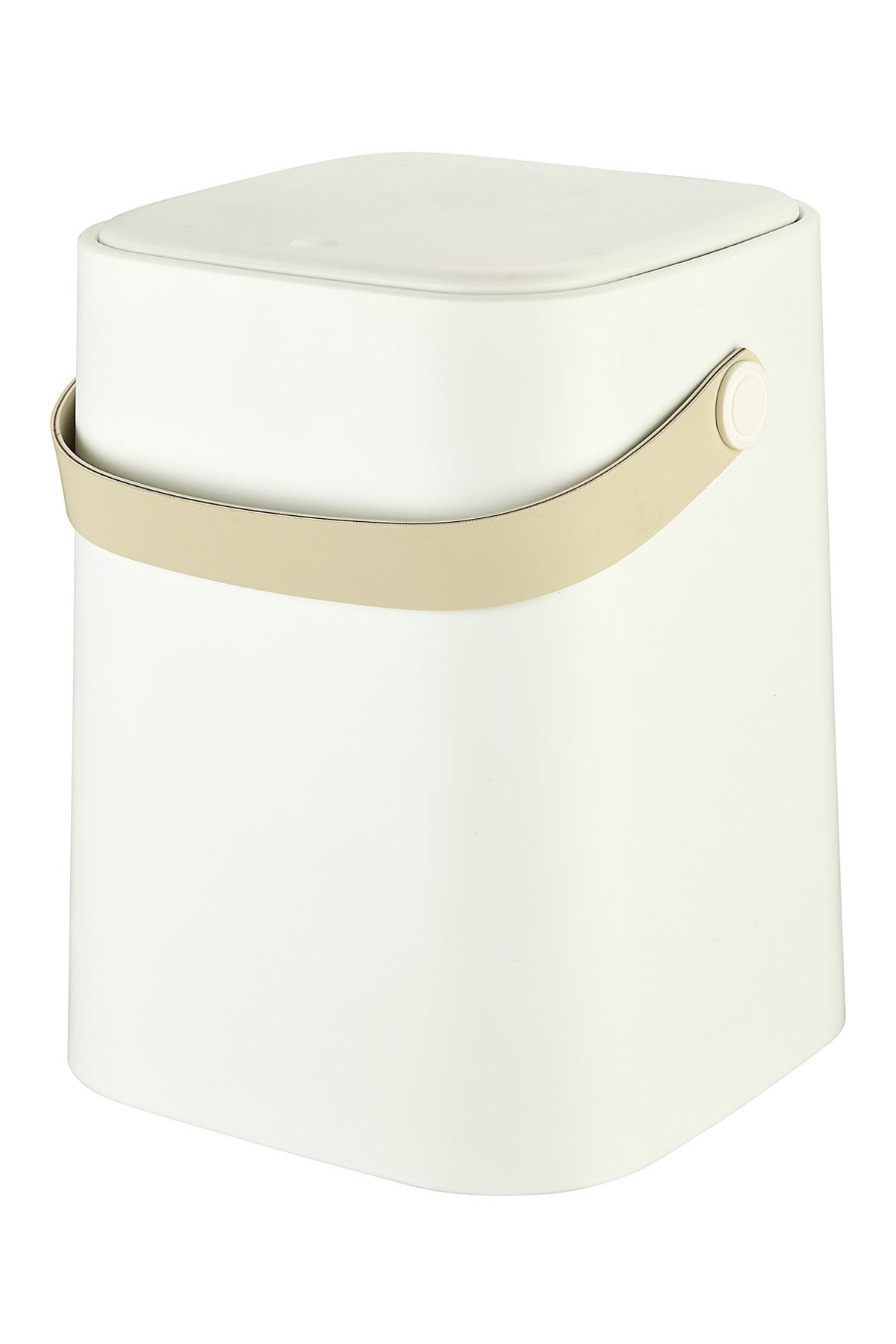 Tuffex Tutma Saplı Iç Kovalı Tezgah Üstü Mutfak Ve Banyo Çöp Kovası 8 Lt - Beyaz