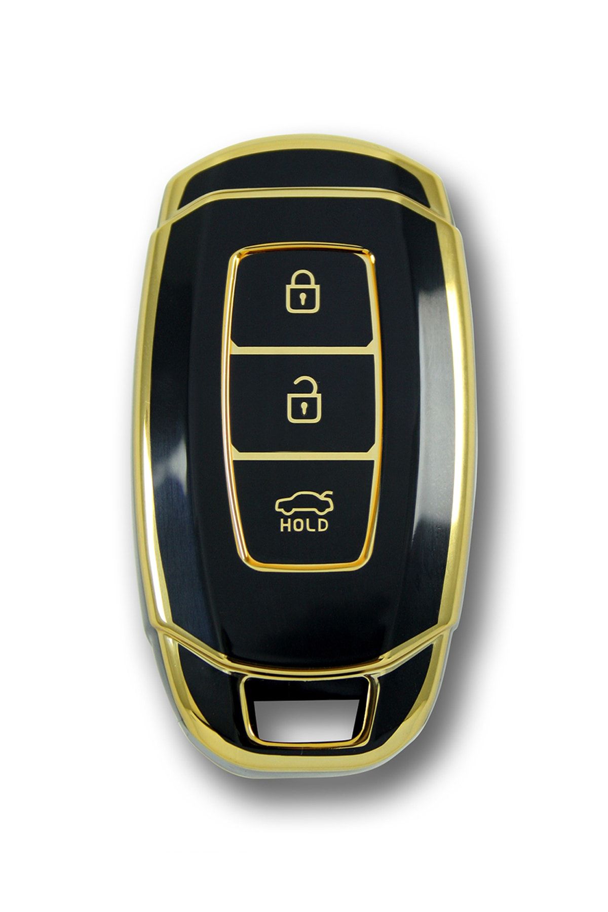 Tekno Dev Market Hyundai 17 Kona Smart 3 Buton Siyah Oto Anahtar Kumanda Kabı Kılıfı Oto Anahtarlık