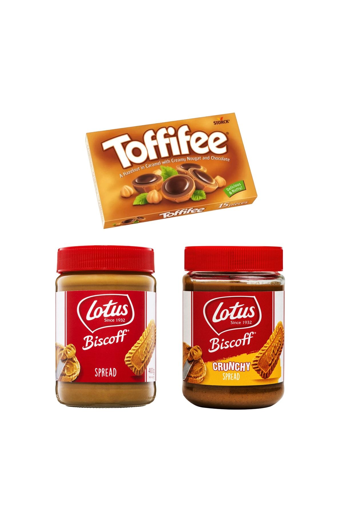 Toffifee Lotus Biscoff Spread + Crunchy + 3'lü Paket