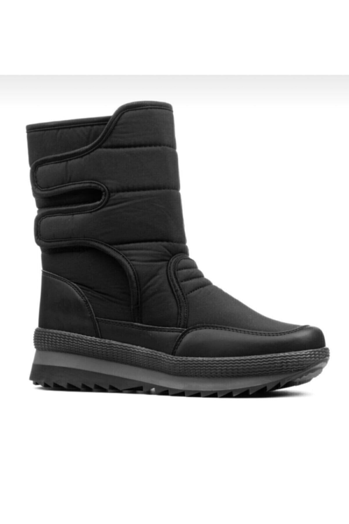 Alves Altuntaş - Unisex Kaydırmaz Taban Kürklü Anatomik Bot - Siyah
