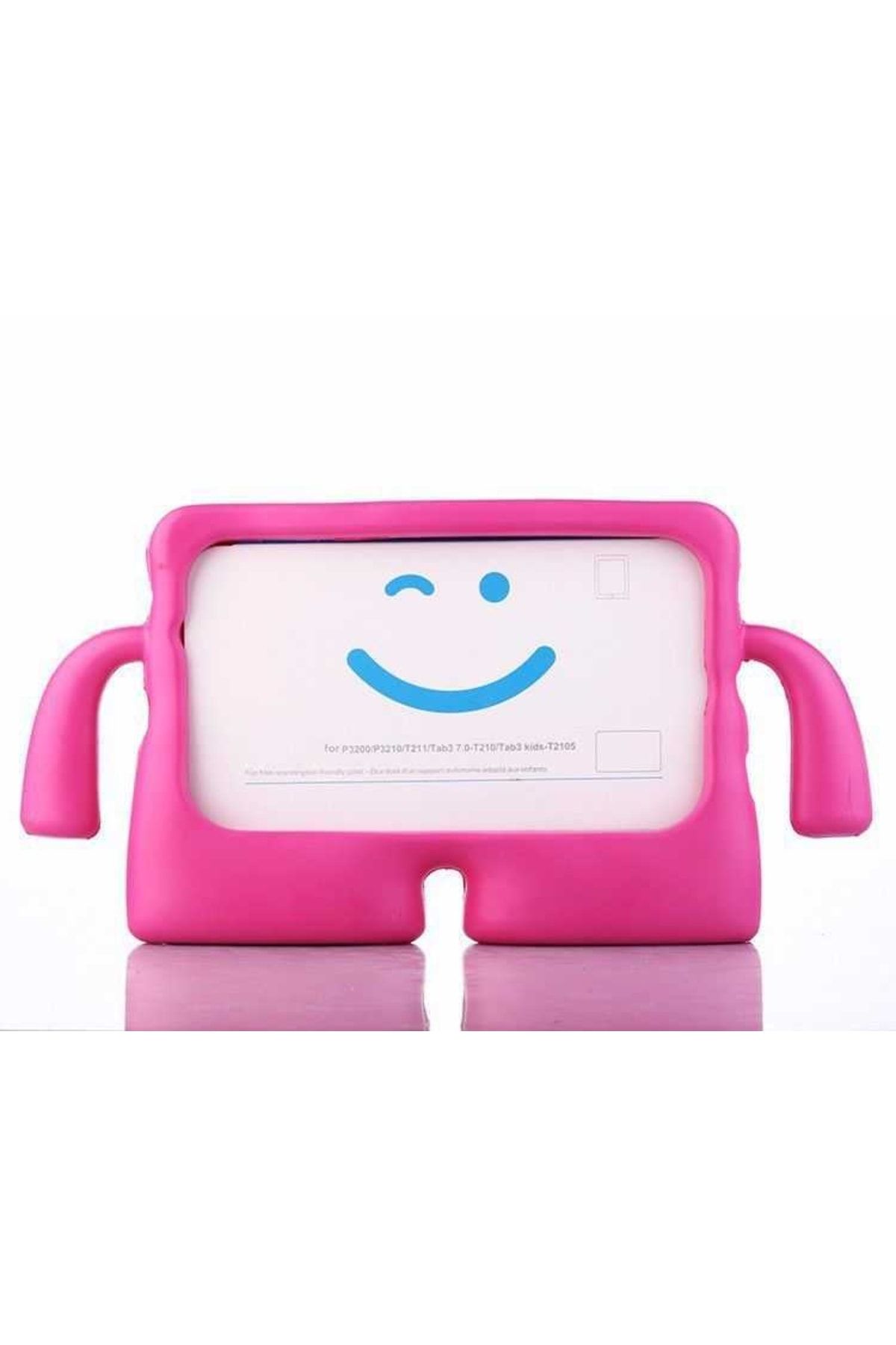 Hometech Alfa 8sm Tablet Kılıfı Ibuy Çocuklara Özel Pofuduk Emoji Silikon Standlı Kılıf