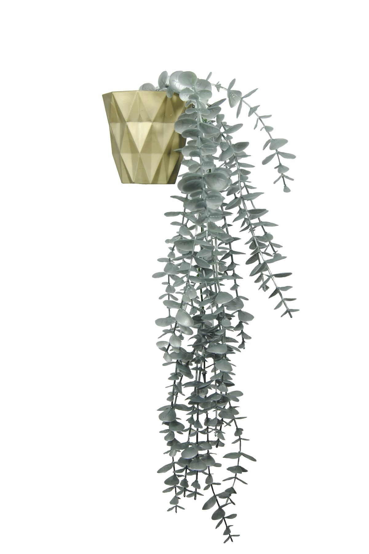 Lilac Home Gümüş Okaliptus 45 Cm New Collection Gold Elmas Saksıda Yapay Sarkan Bitki