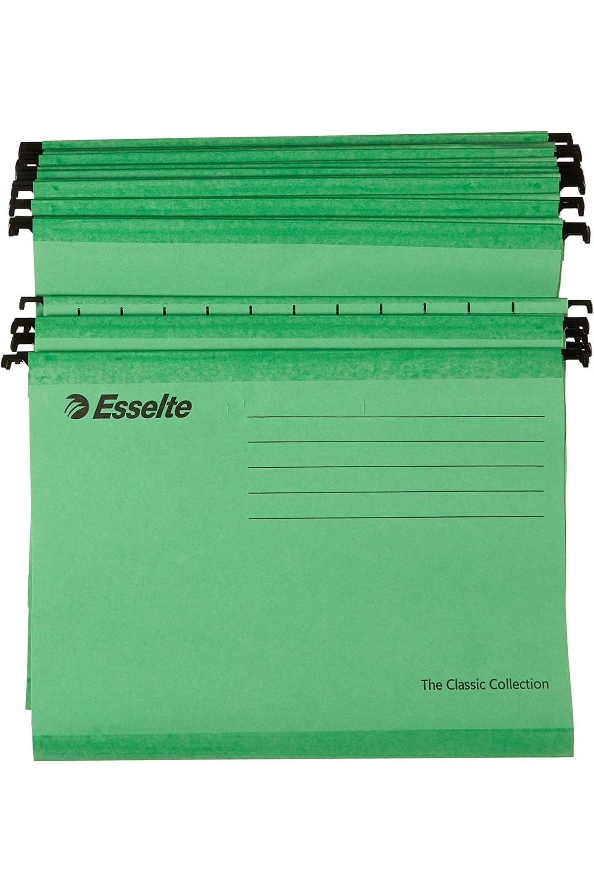 Genel Markalar Klasik Askılı Dosya, A4, Yeşil, 25li Paket, Sekmeler Dahil, 90318