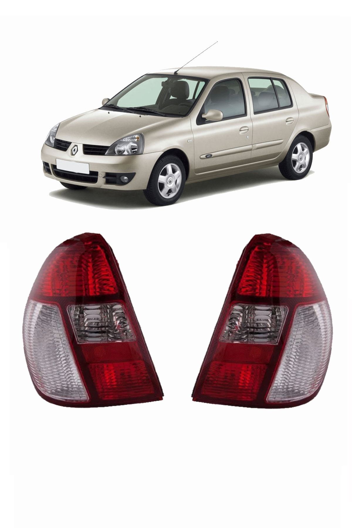 ESER Renault Symbol Stop Lambası 1999-2008 Beyaz Sinyalli Model Sağ Sol Takım Halinde