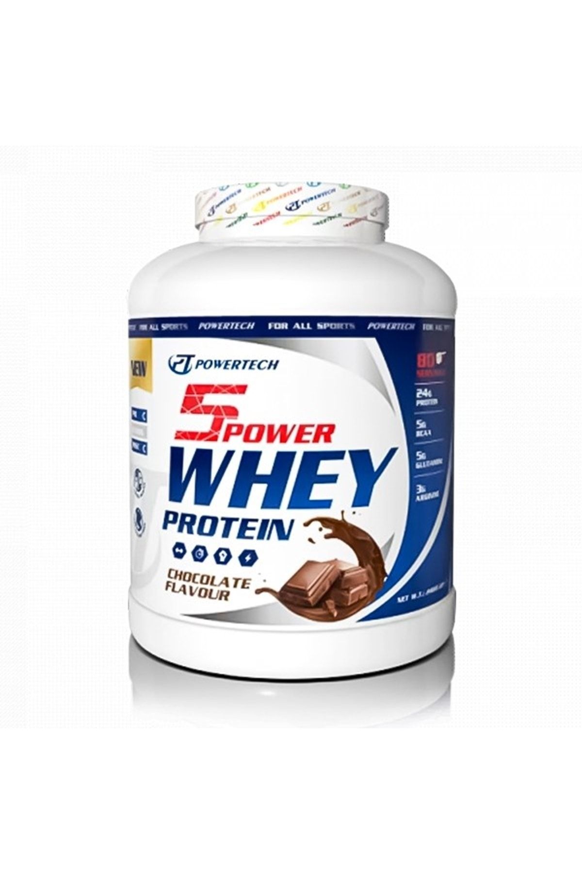 POWERTECH 5power Whey Protein Tozu Çikolata Aromalı 2400 gr 80 Servis