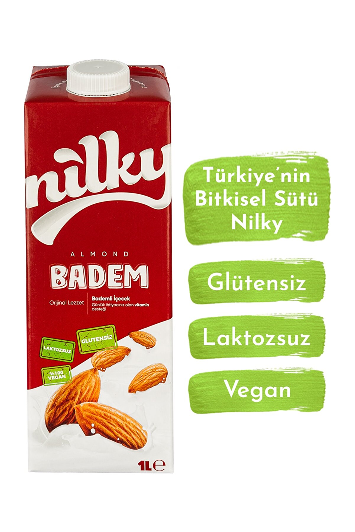 NİLKY Vegan Badem Sütü 1 Lt