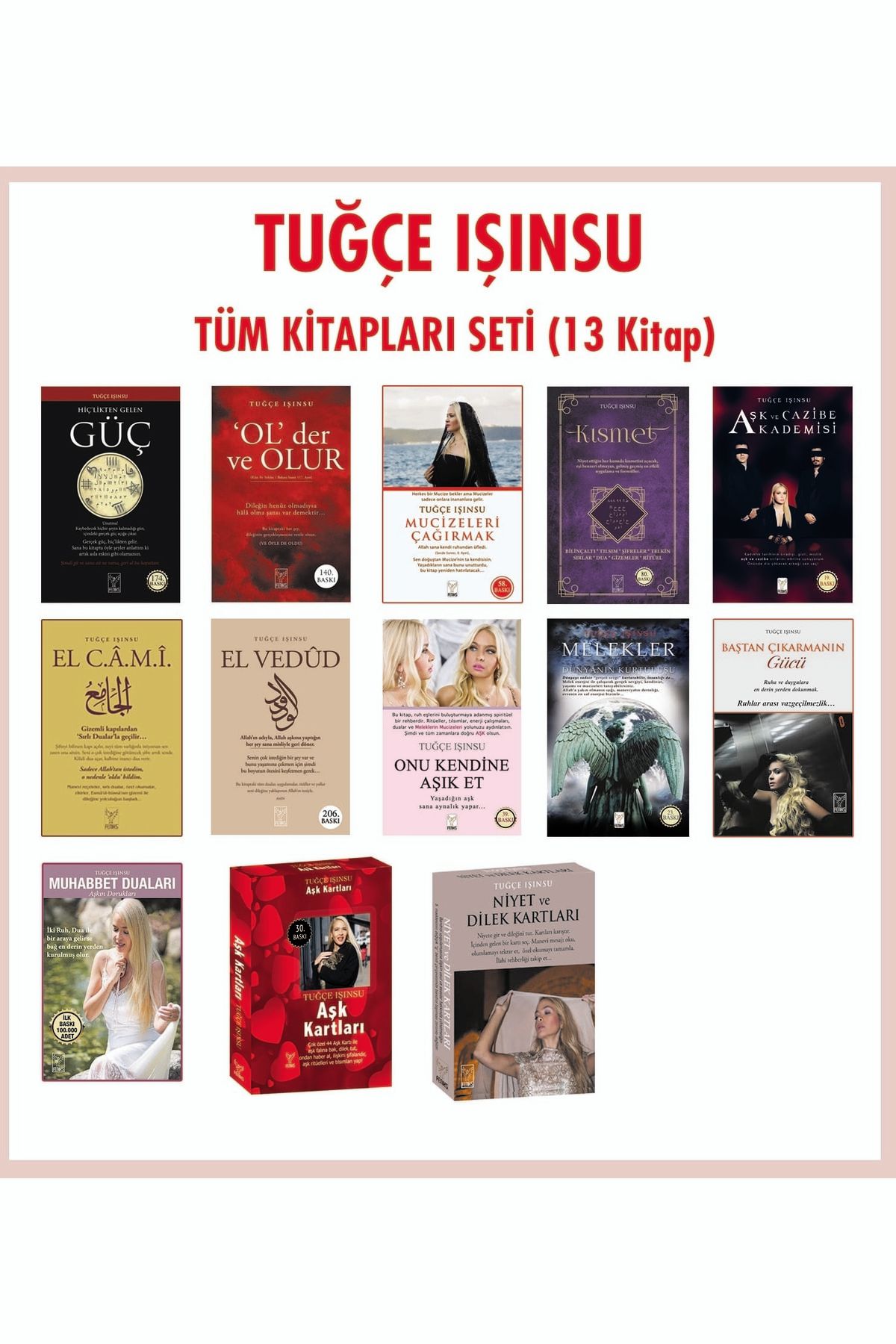 Feniks Yayınları Tuğçe Işınsu Tüm Kitapları Seti (13 KİTAP)