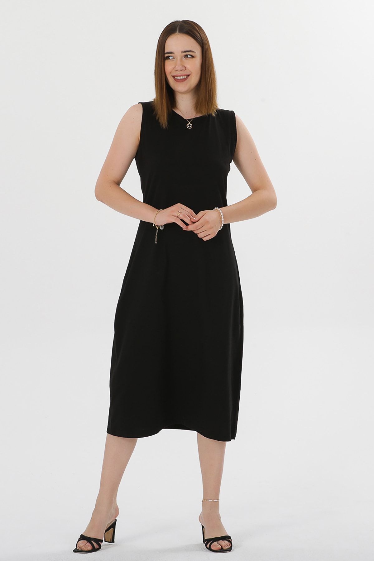 ESPİNA Kadın Içlik Uzun Elbise - Siyah
