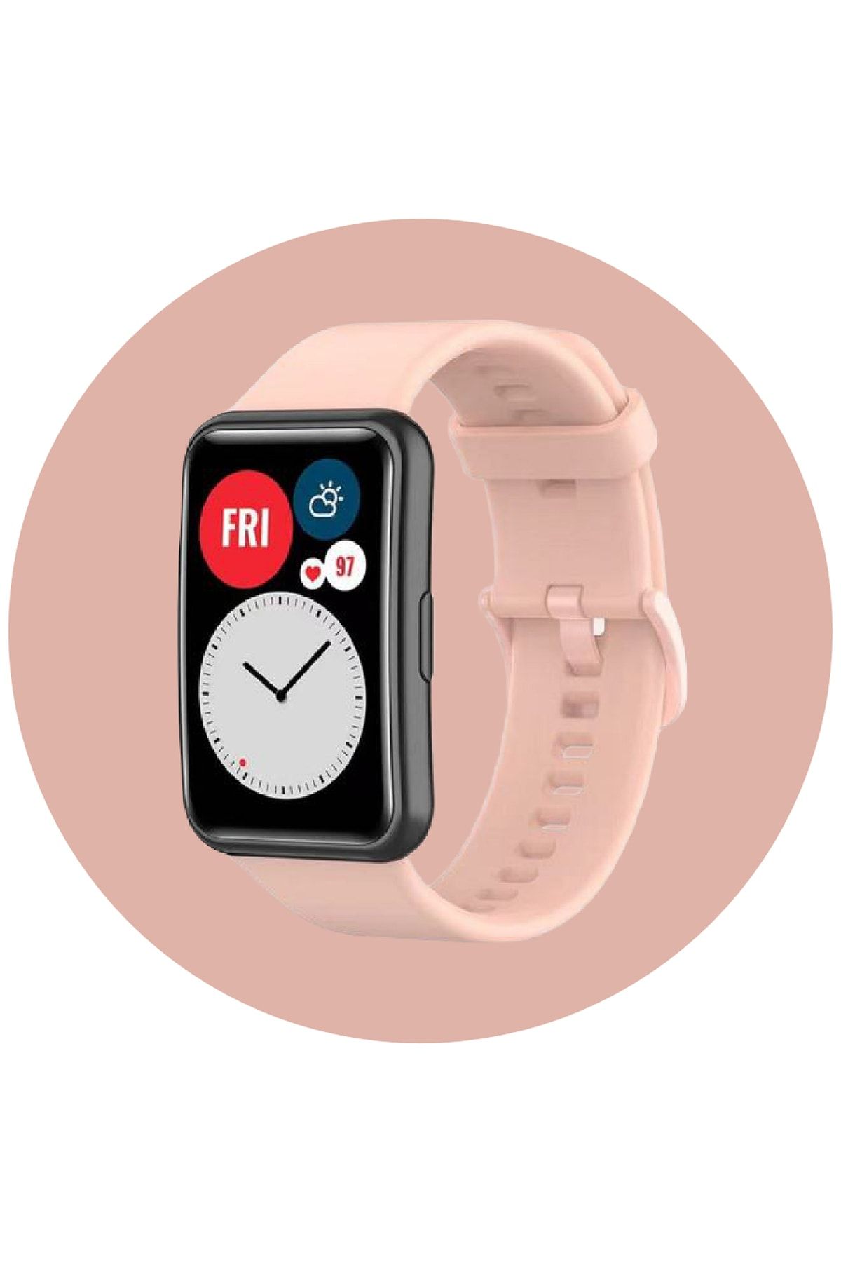 Kupa Huawei Watch Fit 2 Kordon Delikli Kordon Tasarım Yumuşak Esnek Silikon Akıllı Saat Kordon