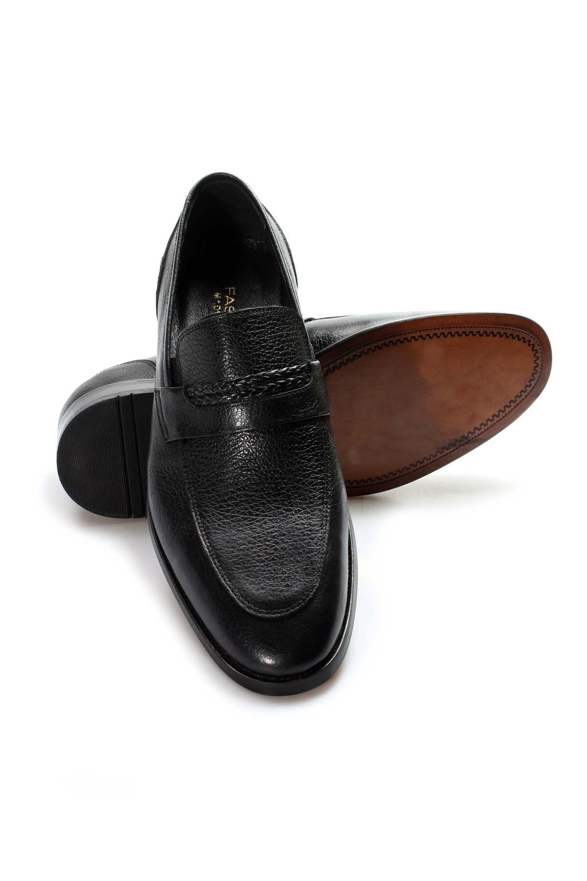 Ayakkabıhane Kösele Taban Içi Dışı Hakiki Deri Siyah Erkek Klasik Ayakkabı Ah08932131406