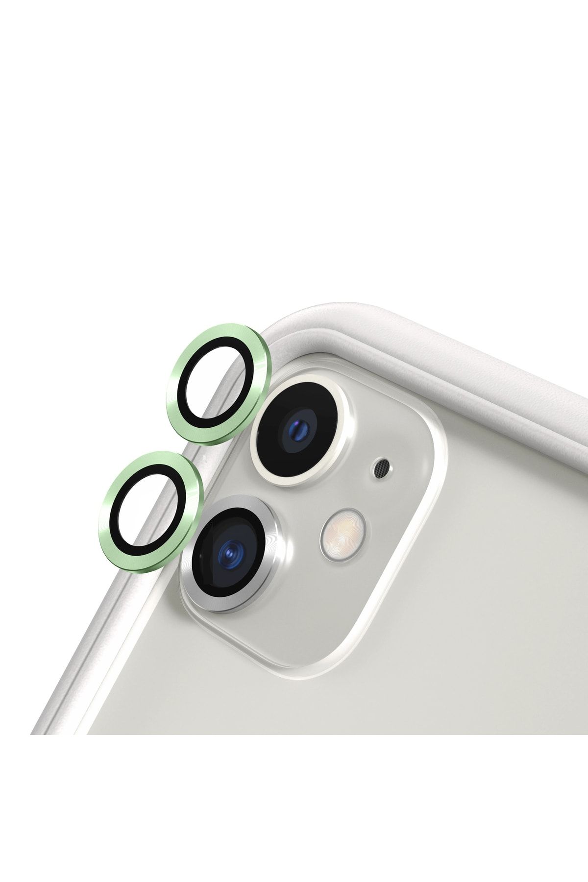 Bufalo Iphone 11 Kamera Lens Koruyucu Cam Metal Kenarlı 2li Set Yeşil