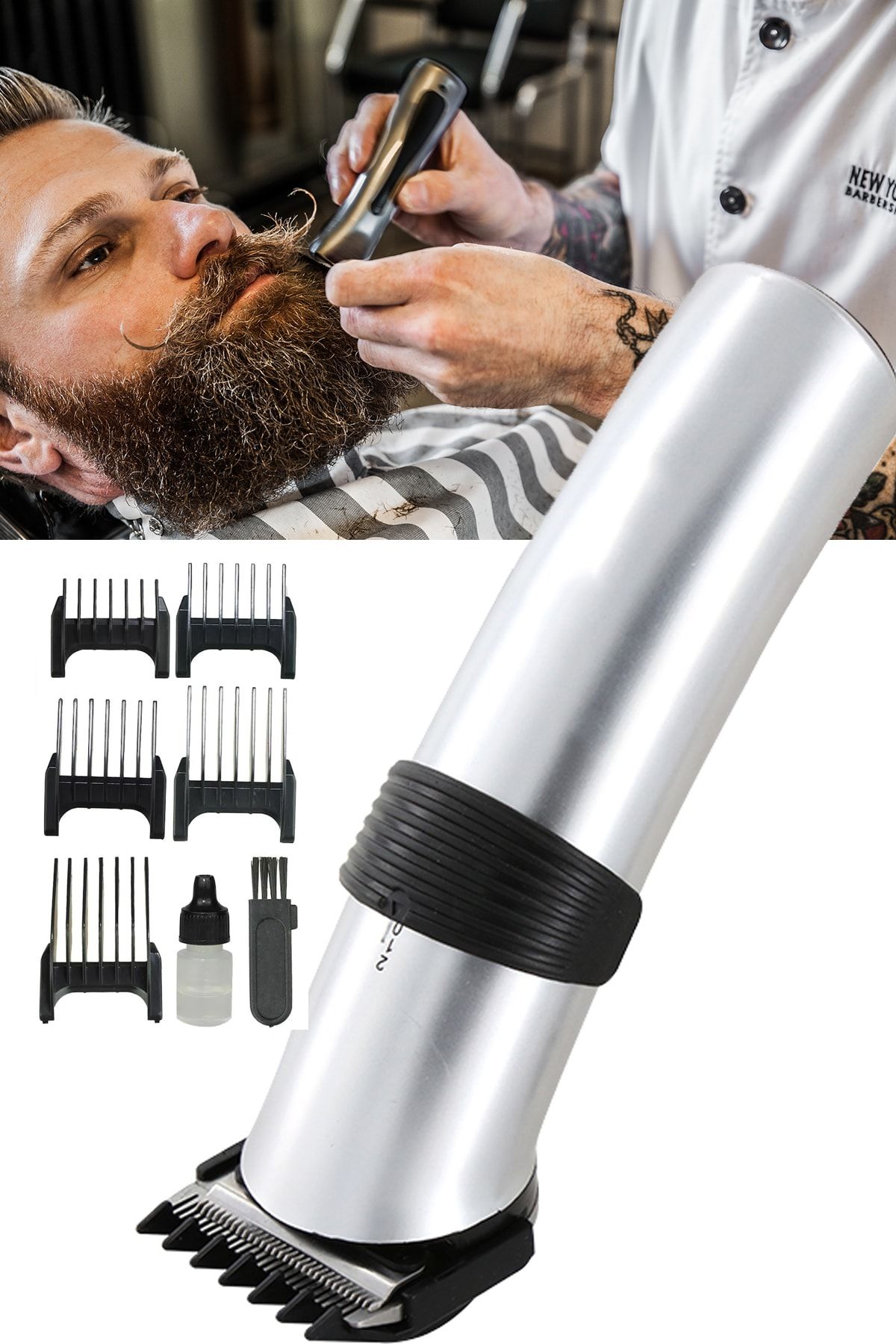 Genel Markalar Erkek Için Uzun Şarj Süreli 5 Başlıklı Tıraş Makinesi Sakal Saç Düzeltici Kesme Cihazı 12