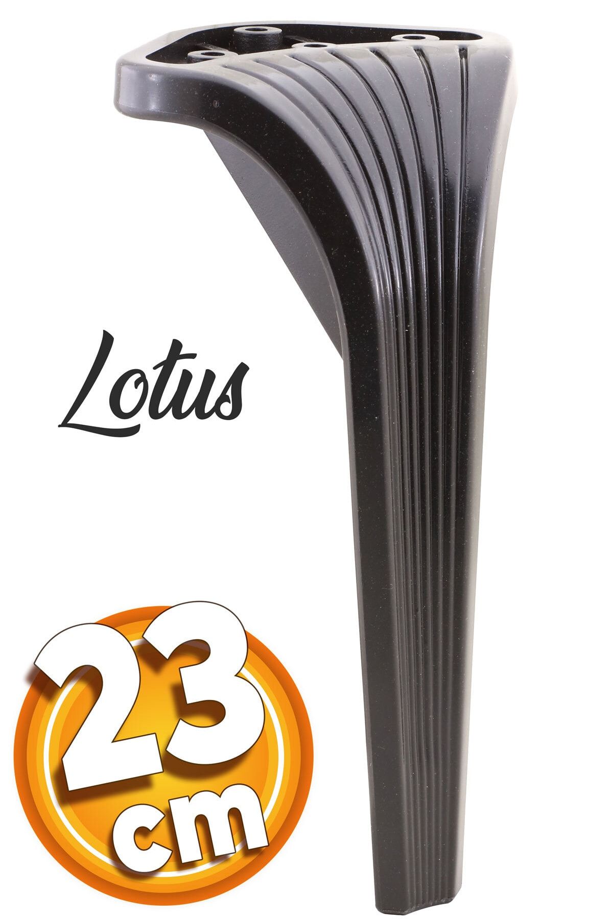 Badem10 Lotus Lüks Mobilya Kanepe Sehpa Tv Ünitesi Koltuk Ayağı 23 Cm Siyah Baza Ayakları