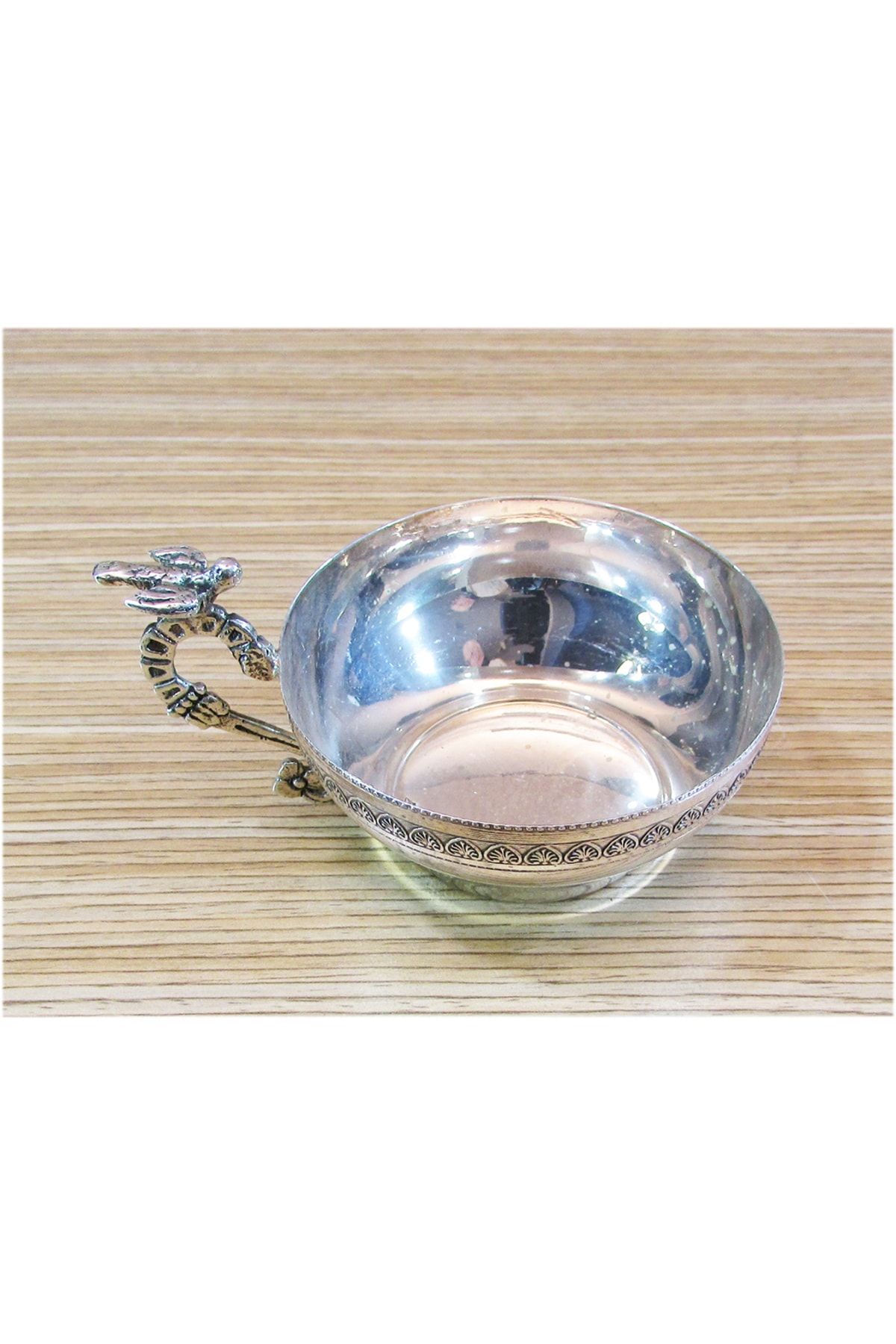 SHAZ Vintage Süleymaniye Işi Kuşlu Gümüş Küçük Çamçak