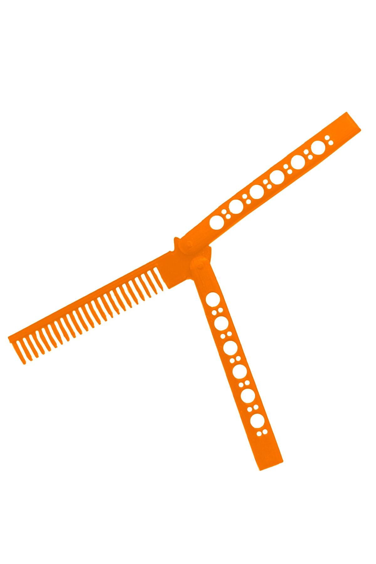 Afra Tedarik Standart Kelebek Bıçak Şeklinde Plastik Tarak Saç Tarama Kolay Taşınabilir Turuncu