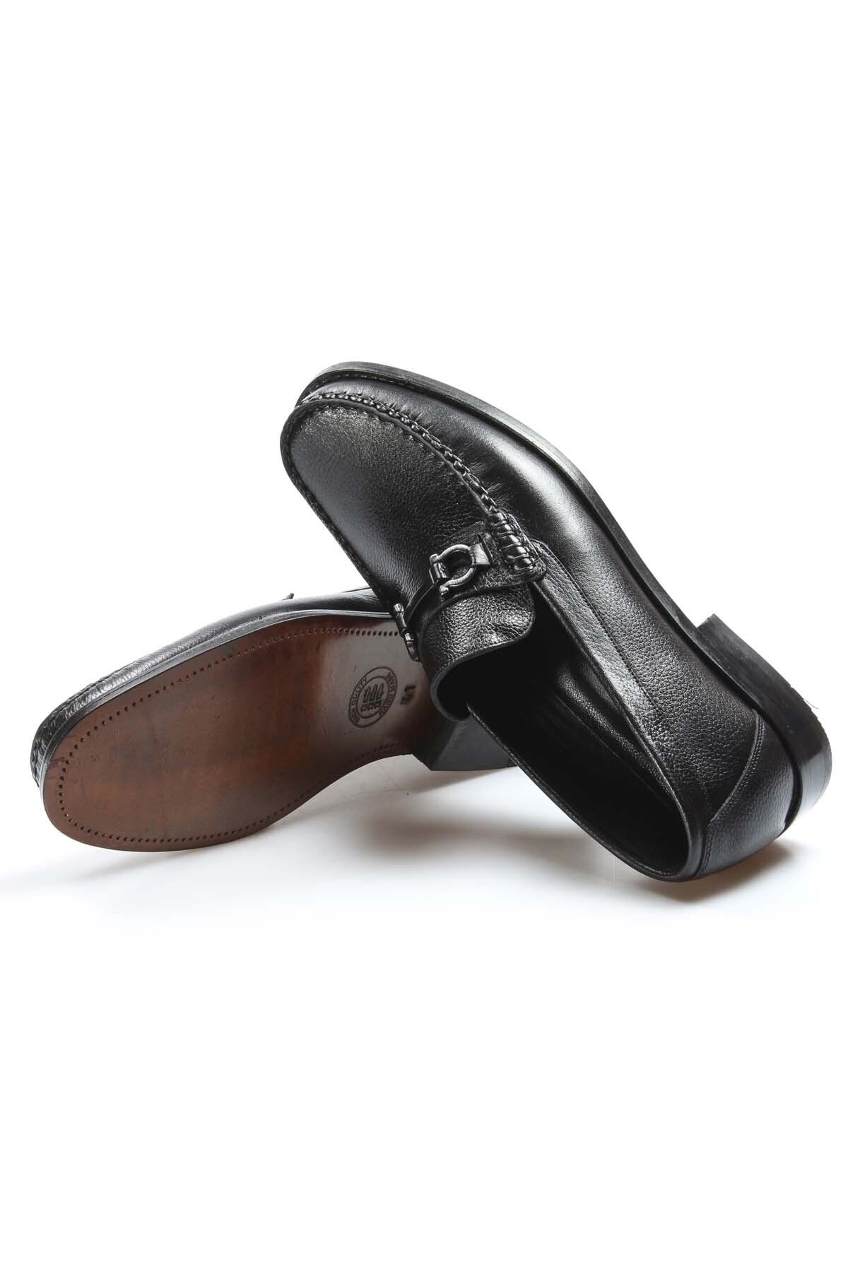 Ayakkabıhane Kösele Taban Içi Dışı Hakiki Deri Tokalı Siyah Erkek Klasik Ayakkabı Ah0893213272