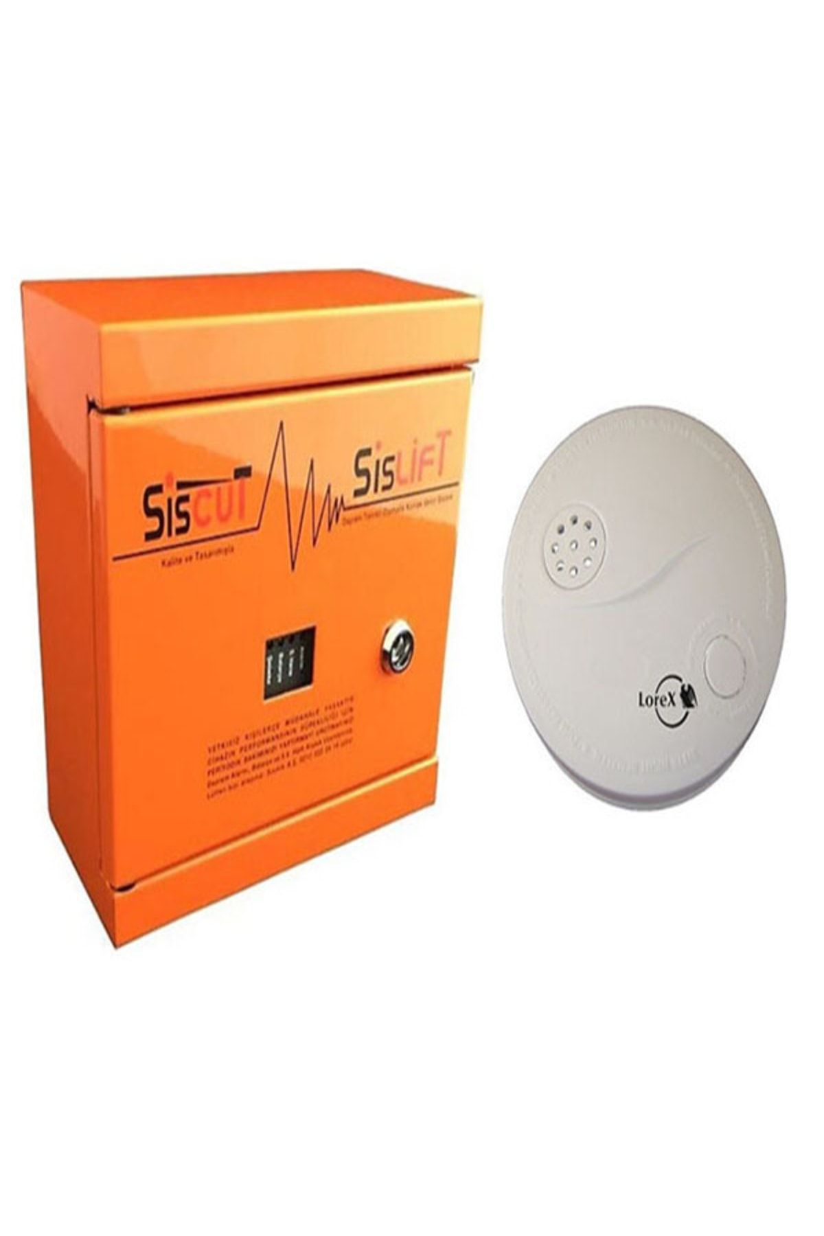 SİSMİK Siscut / 2 Çıkışlı Elektromekanık (no-c-nc) Deprem Sensörü + Röleli Duman Dedektörü