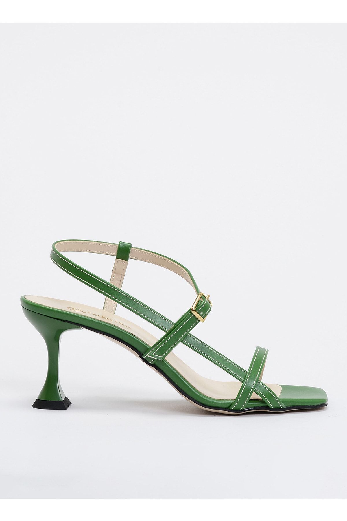 F By Fabrika Yeşil Kadın Topuklu Sandalet Manusjer