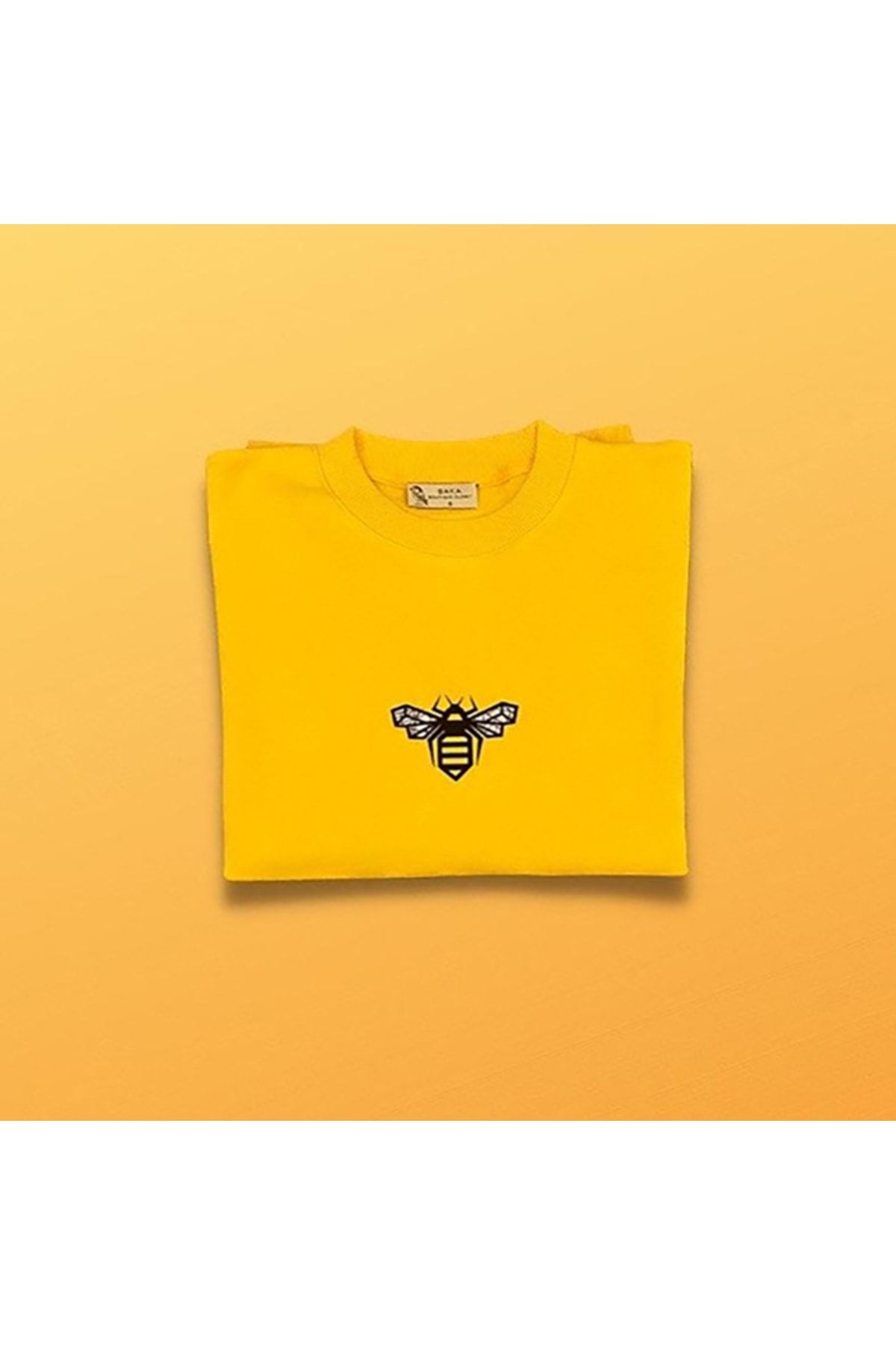 saka “arı” 3 Iplik Baskılı Oversize Sweatshirt