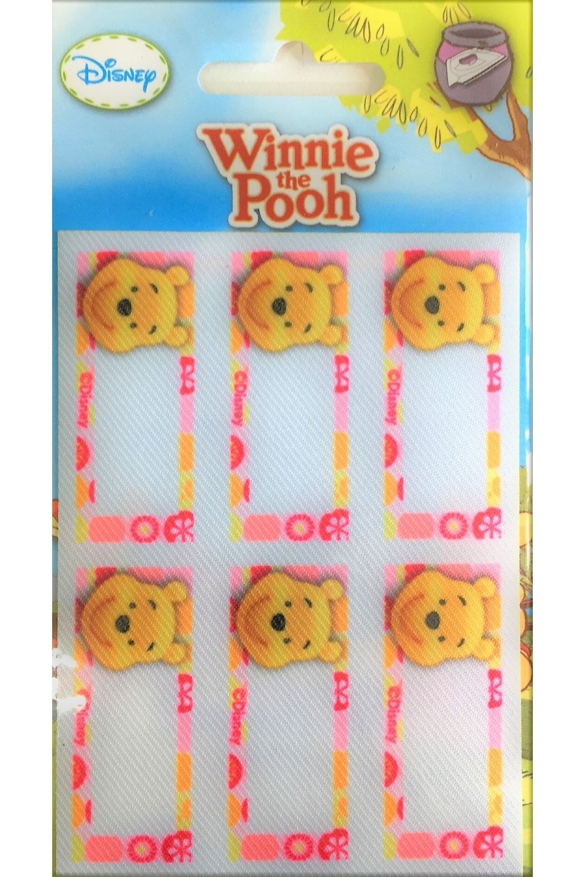 DİSNEY Ütü Ile Yapışan Winnie The Pooh Figürlü Kumaş Okul Forma Etiketi Arma Yama