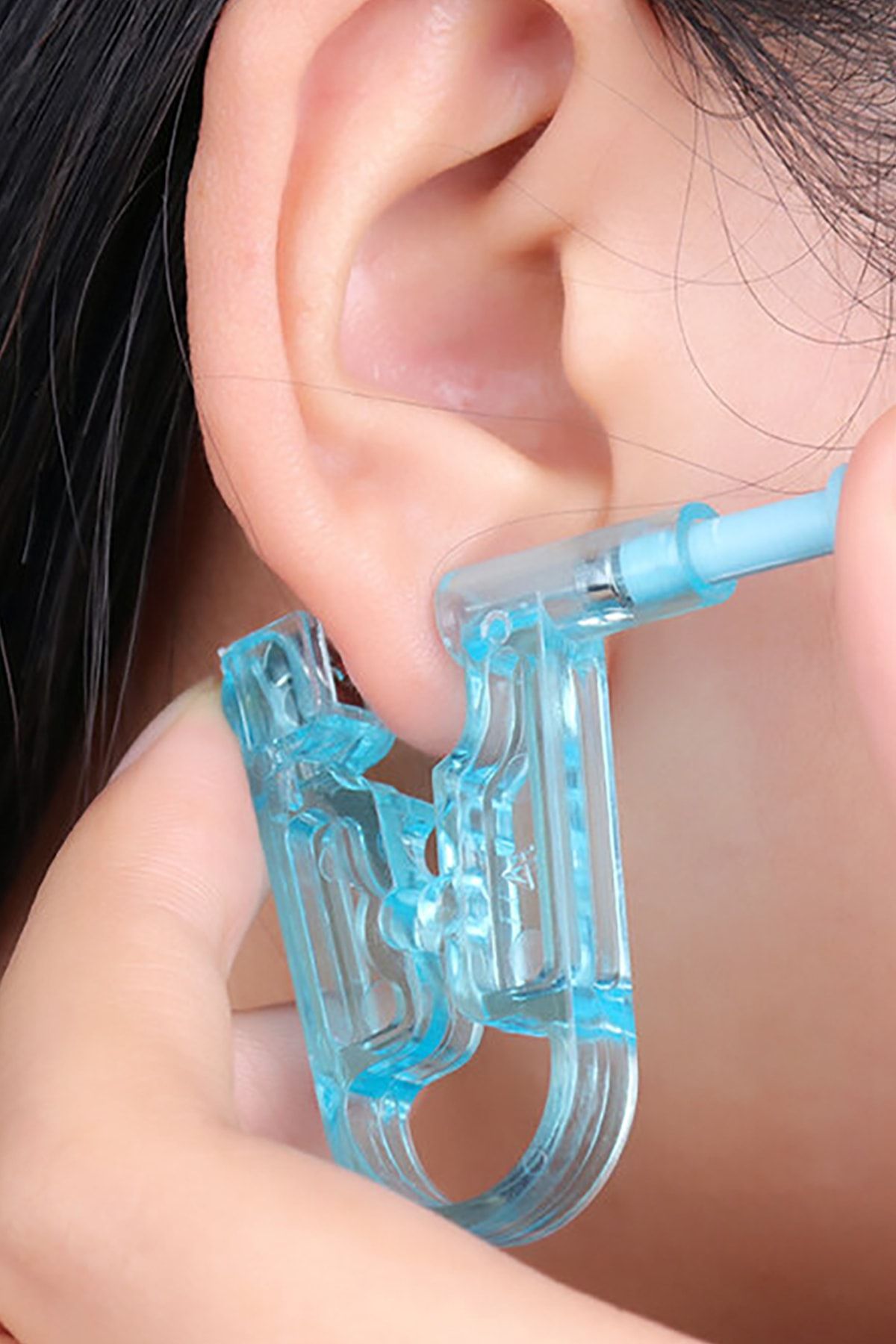 TechnoStation Tek Kullanımlık Kulak Delme Tabancası Piercing Küpe Pratik Kulak Delme Aleti Ağrısız