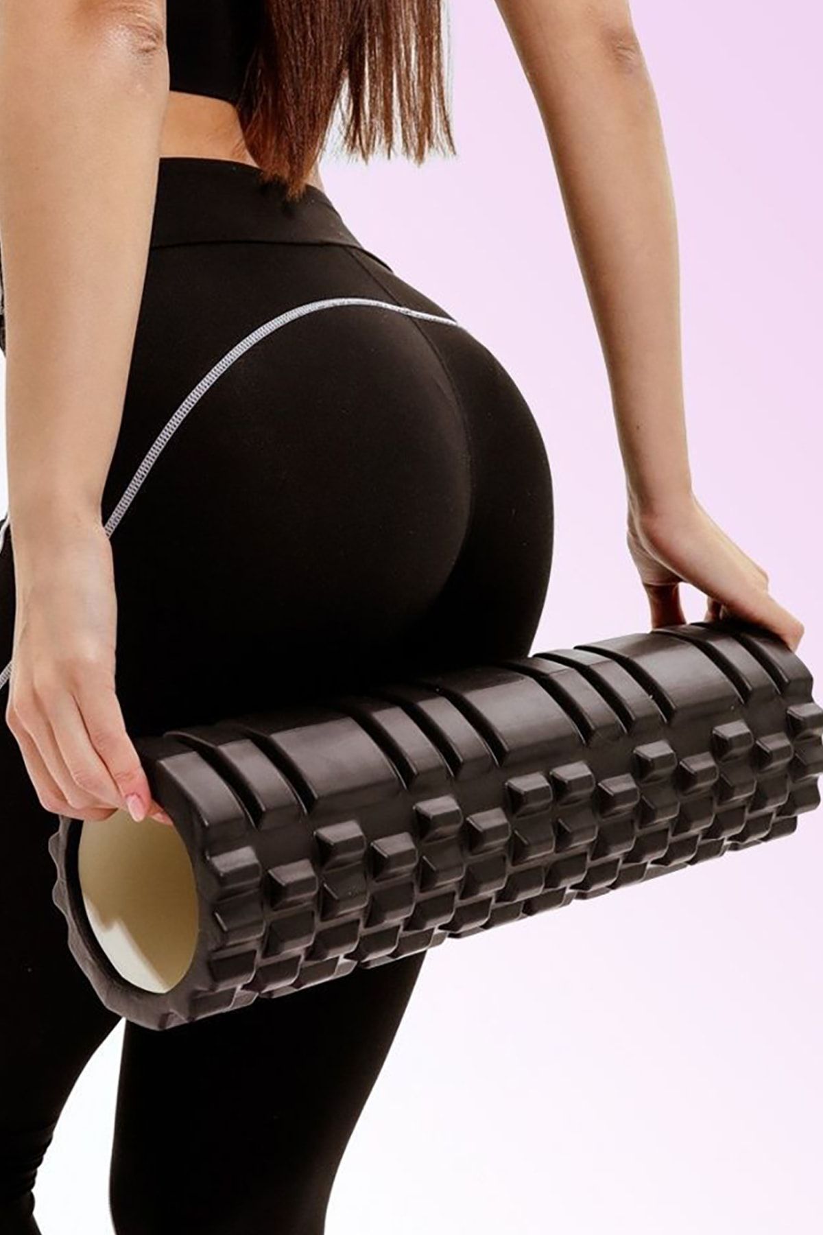 Genel Markalar Masaj Rulosu Foam Roller Tırtıklı 33 Cm Yuvarlanma Kondisyon Fitness Spor Yoga Pilates Silindiri