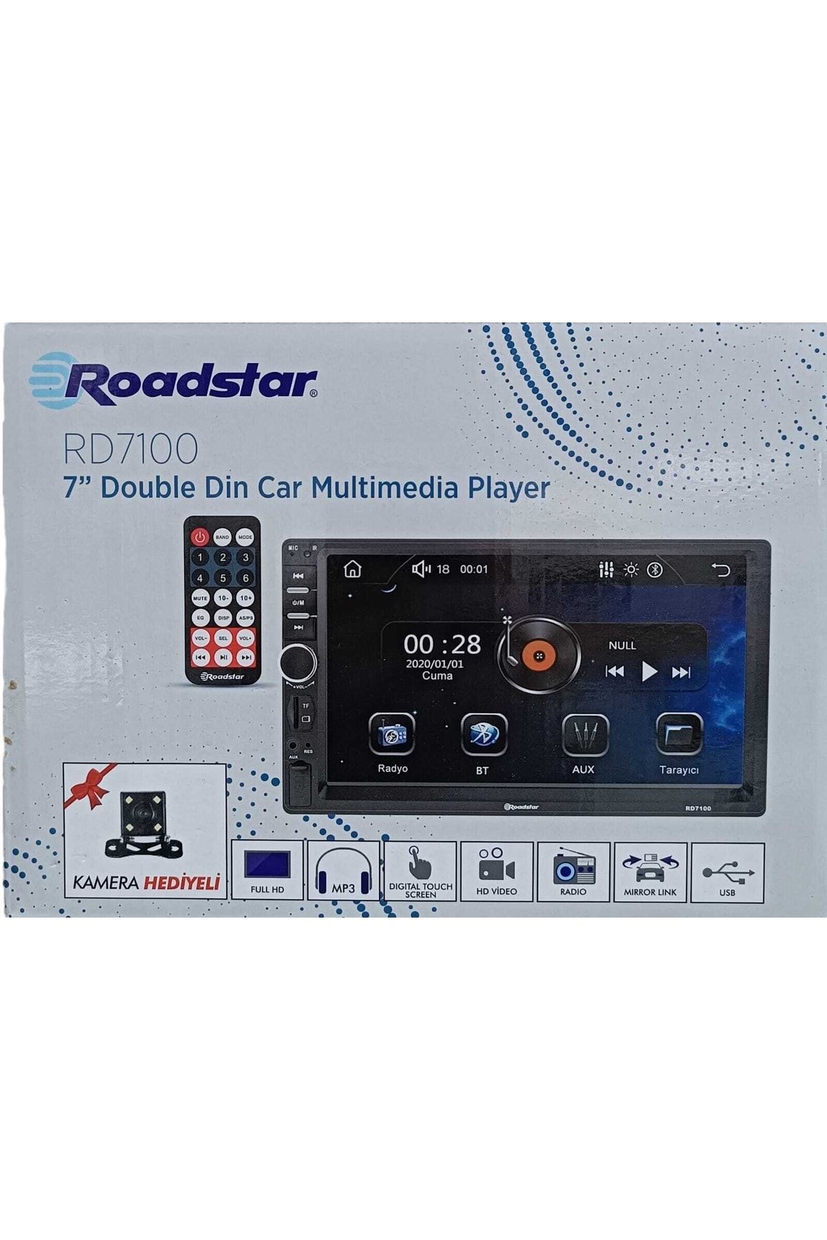 Roadstar Rd7100 7inç Double Oto Teyp Usb/aux/bluetooth/mirrorlink/sd/fm 4x50watt