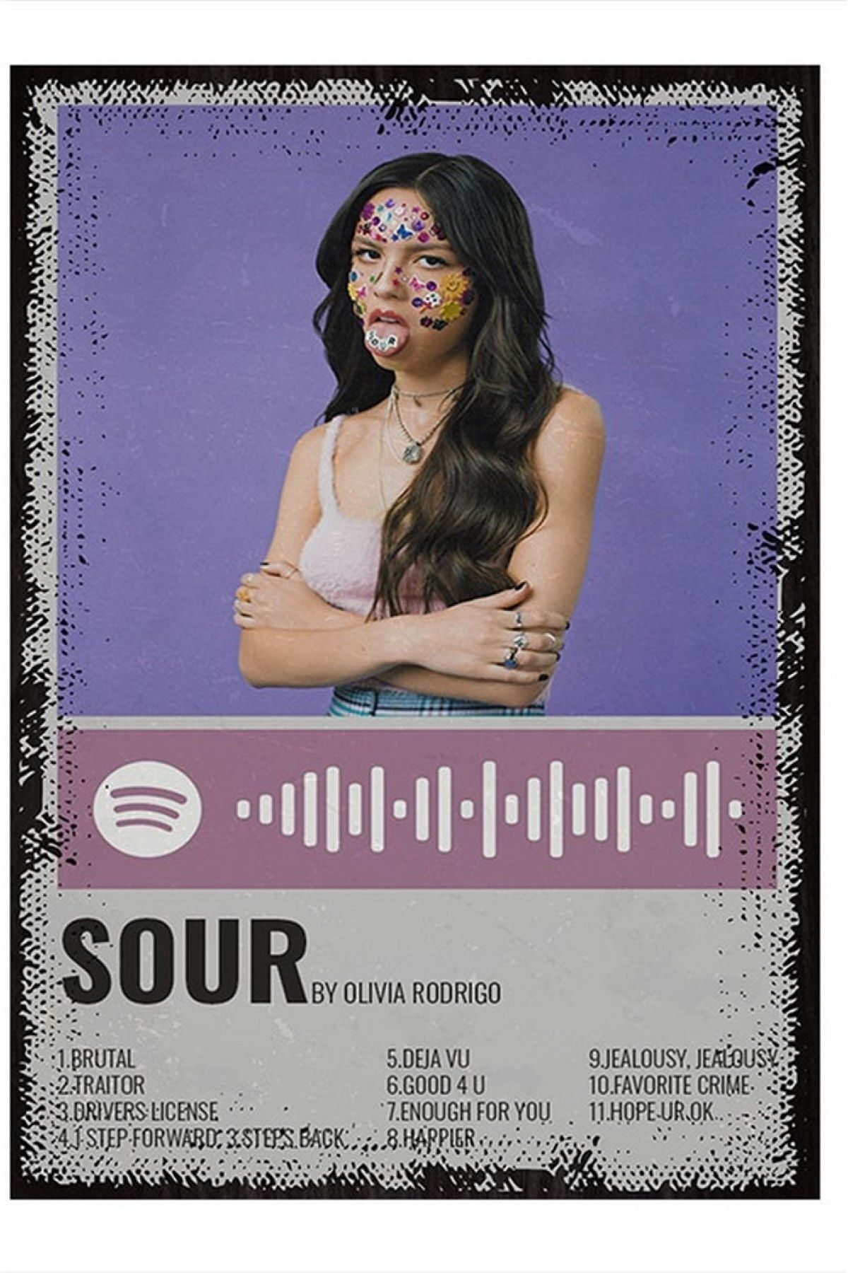 ekart Olivia Rodrigo Müzik Poster Tasarım Ahşap Tablo 15cmx 22cm