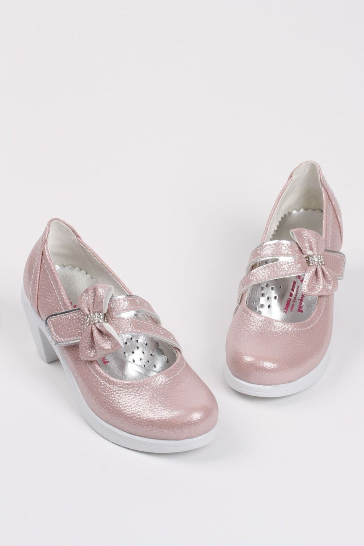 Sare Çocuk Giyim Pembe Parlak Kız Çocuk Doğum Günü Ayakkabı