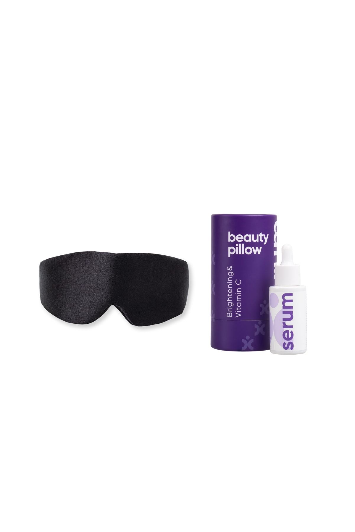 Beauty Pillow %100 Ipek Uyku Maskesi Göz Bandı Siyah Renk Aydınlatıcı C Vitamini Serumu