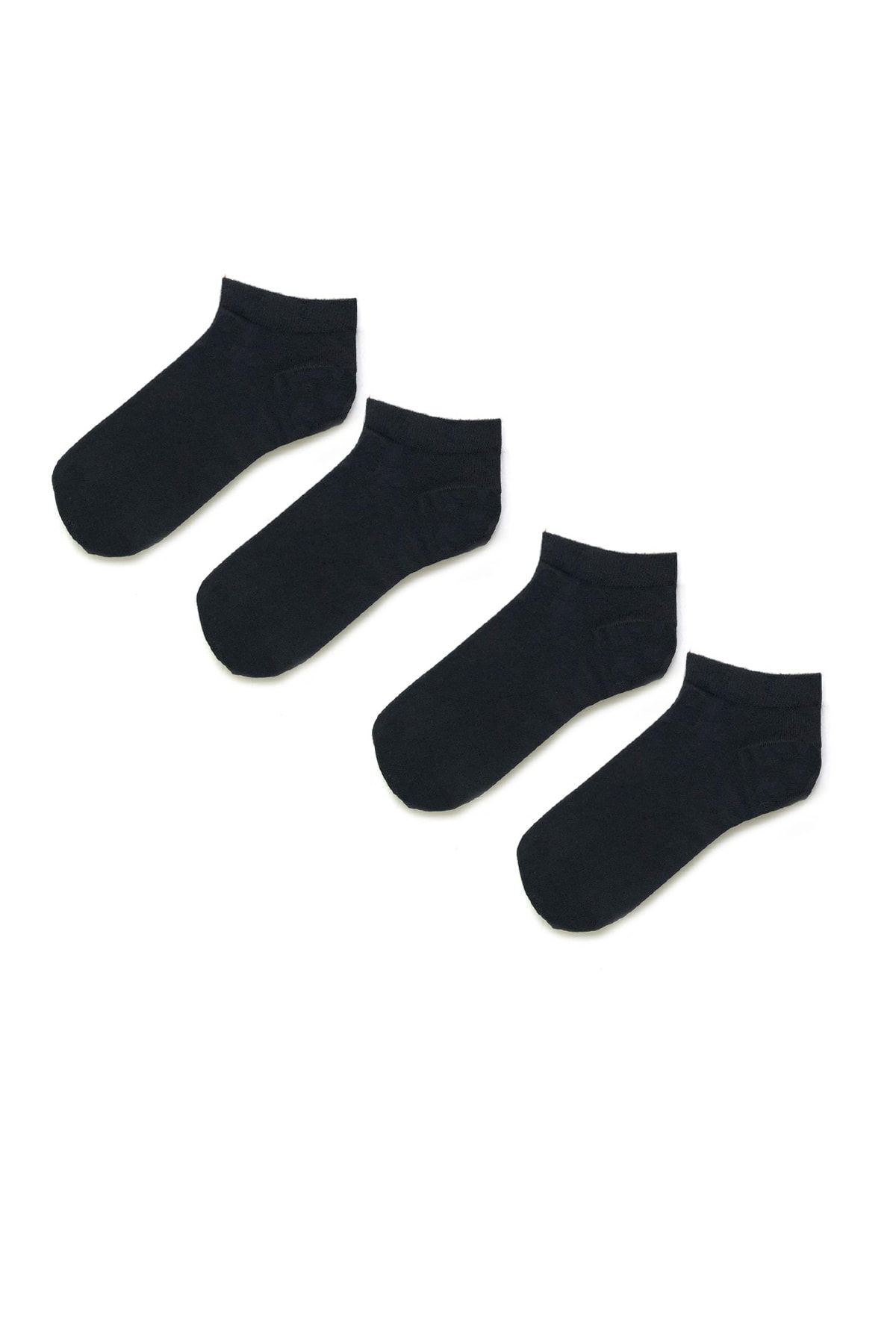 Socks Stations 4'lü Düz Siyah Renkli Çorap Kutusu