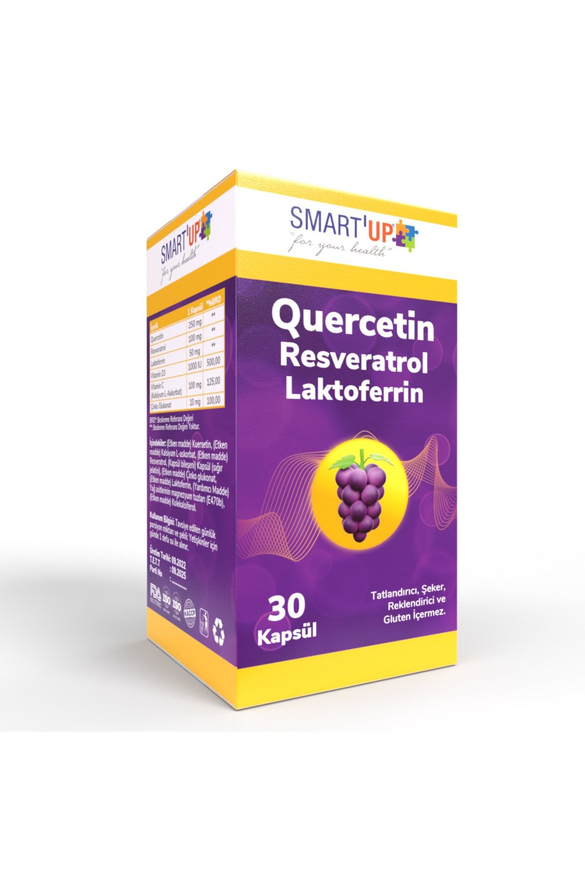 SMART UP Quercetin-resveratrol-laktoferrin