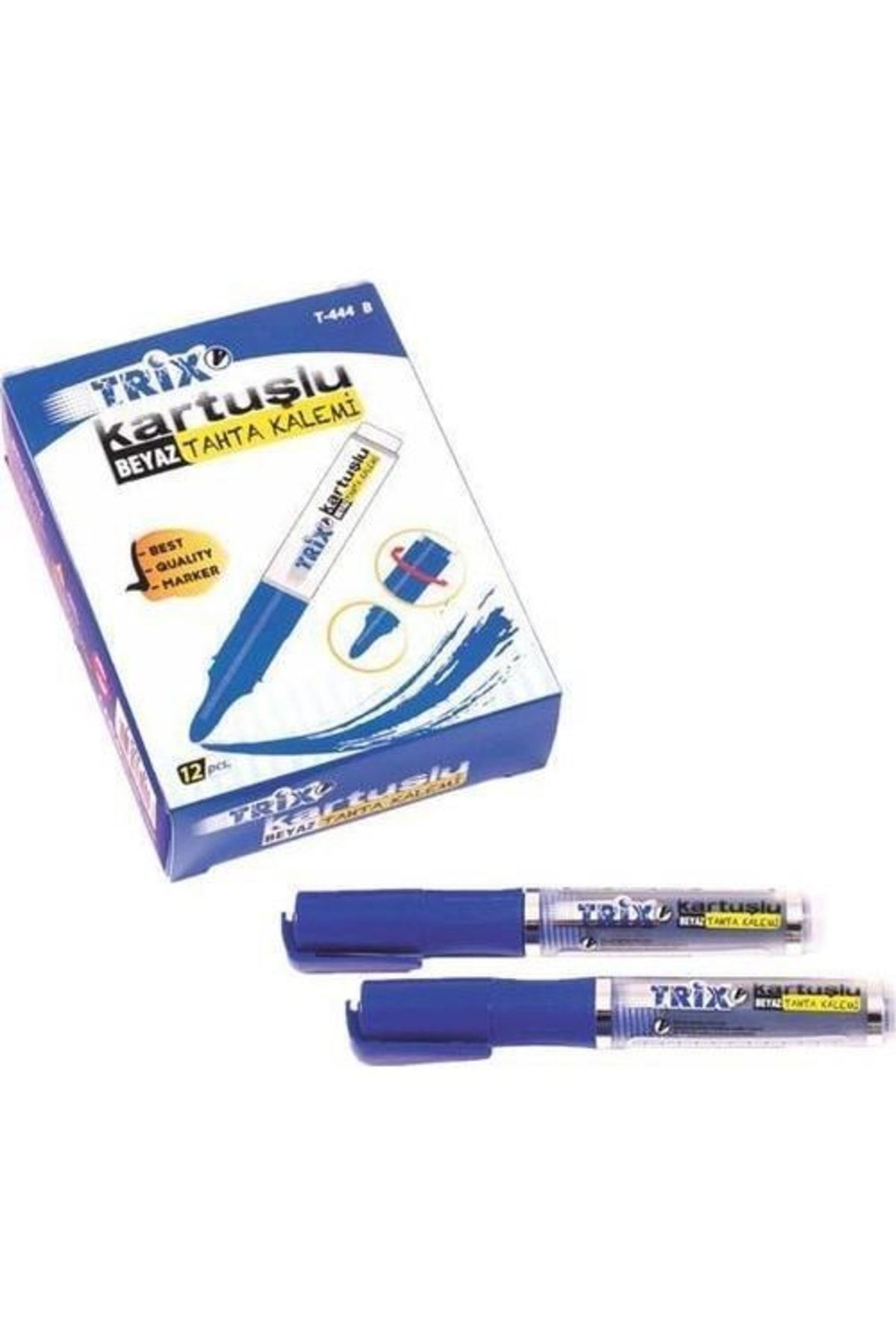 TRİX Beyaz Tahta Kalemi Kartuşlu Mavi 12 Adet