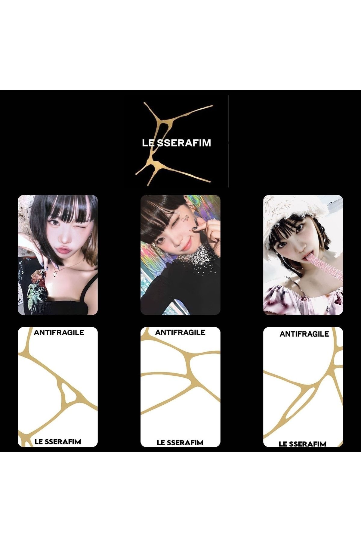 Kpop Dünyasi Le Sserafım Chaewon '' Antifragile '' Album Kart Seti