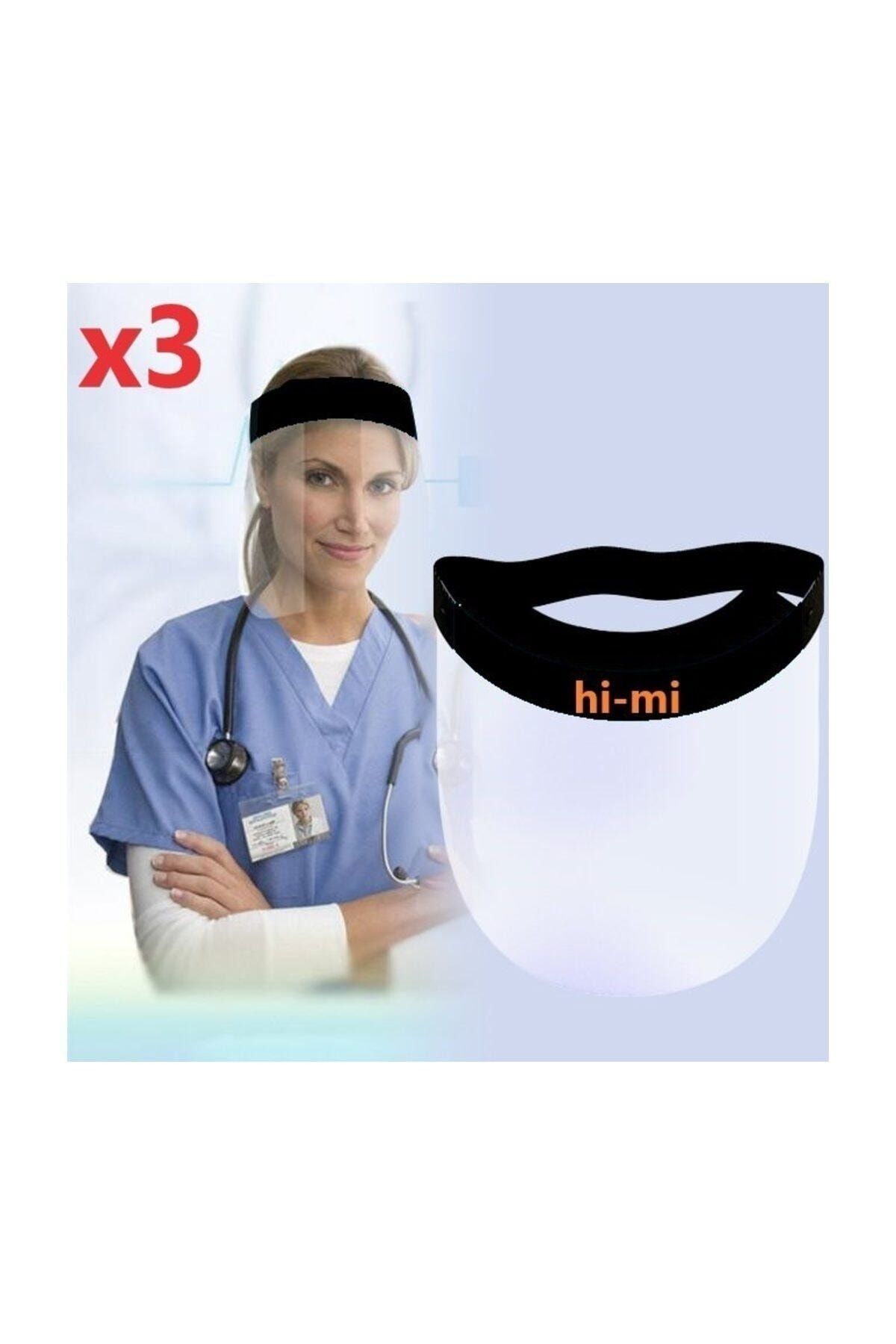 hi-mi 3'lü Siperlik Koruyucu Yüz Maskesi (ergonomik Sünger Destekli)