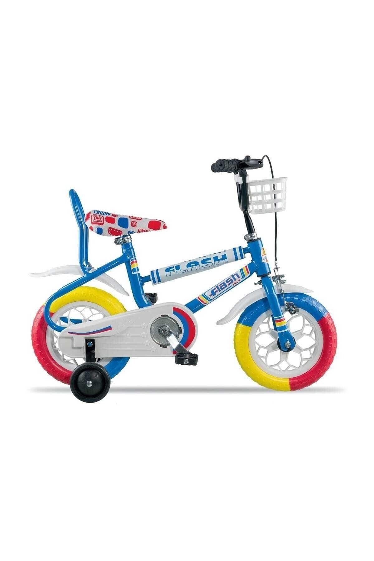 Tunca Flash 12 Jant Çocuk Bisikleti 102 (Renkli Tekerlek) Mavi