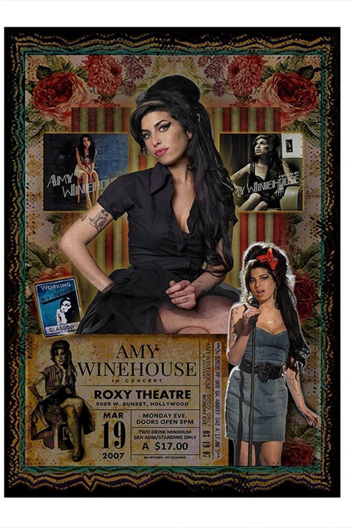 ekart Amy Winehouse Müzik Poster Model Mdf Tablo 15cmx 22cm