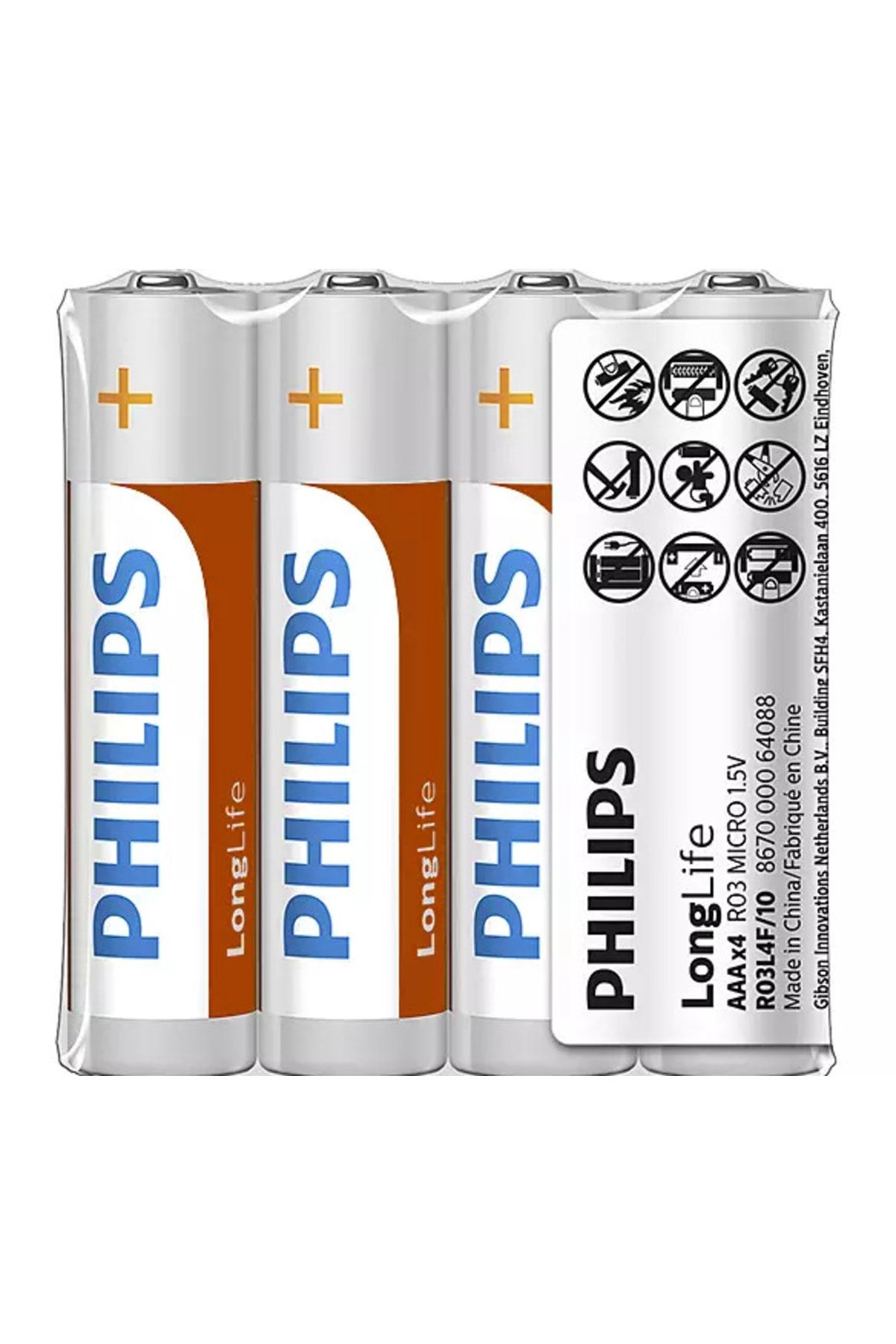 Philips Çinko 4lü Aaa Ince Pil R03l4f10