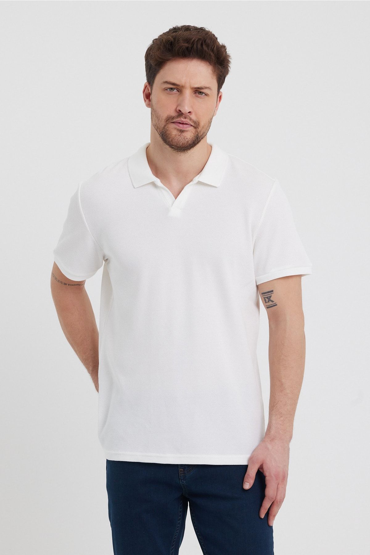 Rodi Polo Yaka T-shirt Waffal Regular Fit Rd23ye272645